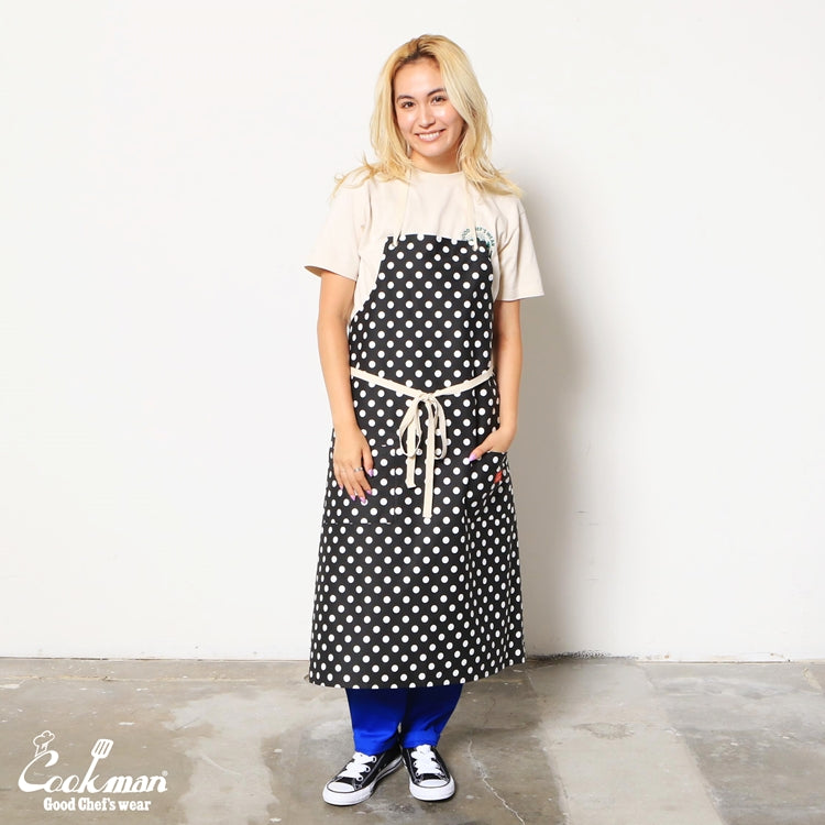 Cookman Long Apron - Dots : Black