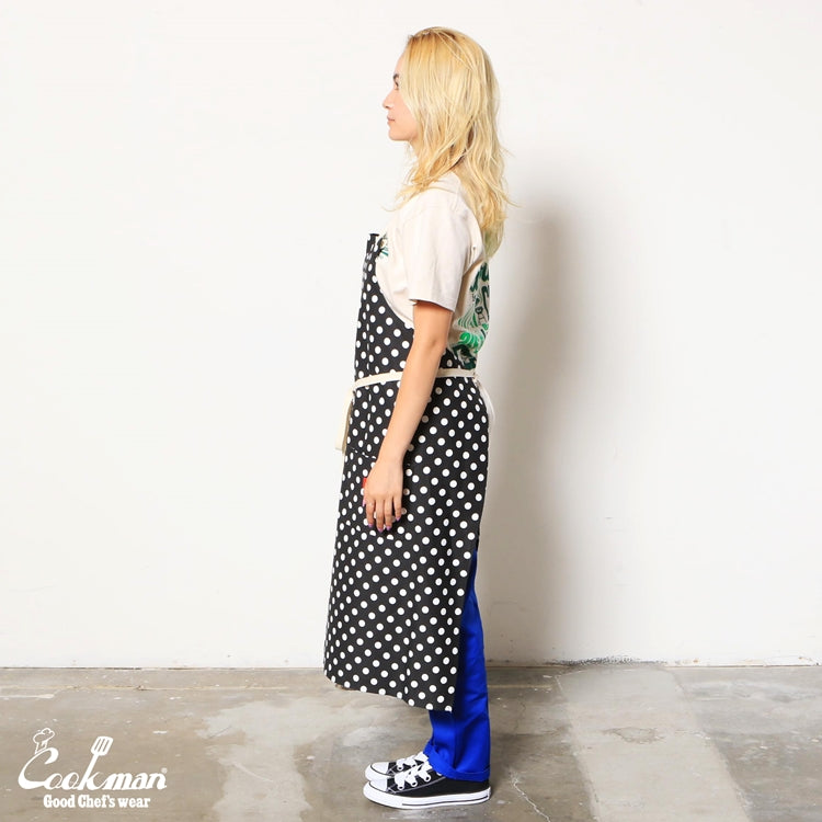 Cookman Long Apron - Dots : Black