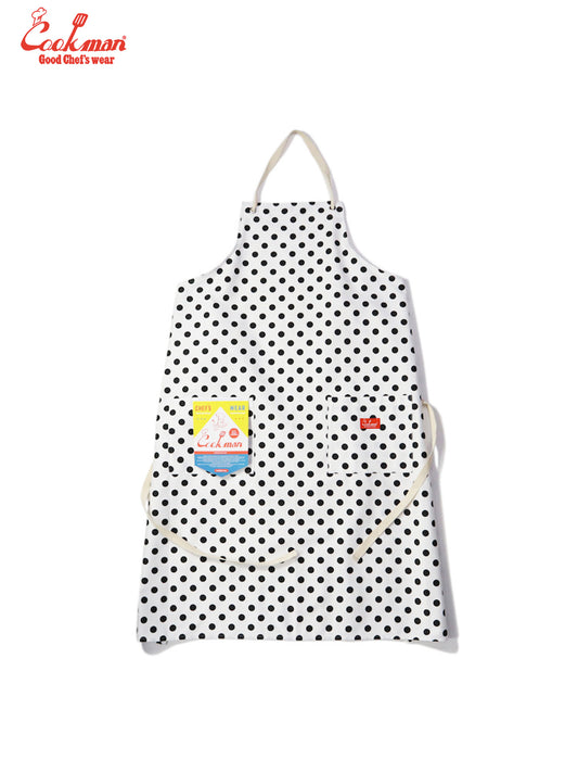 Long Apron - Dots : White