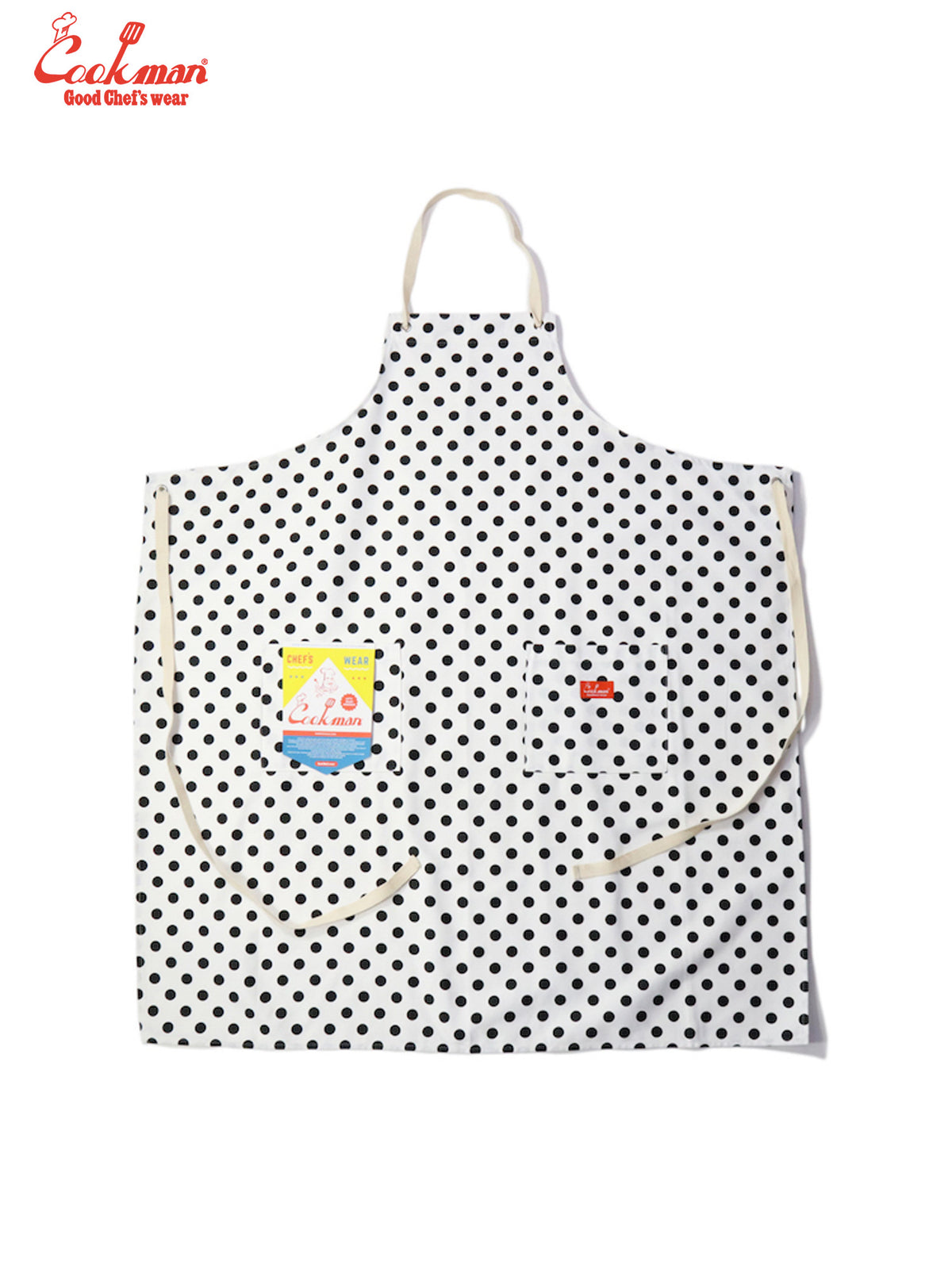 Long Apron - Dots : White