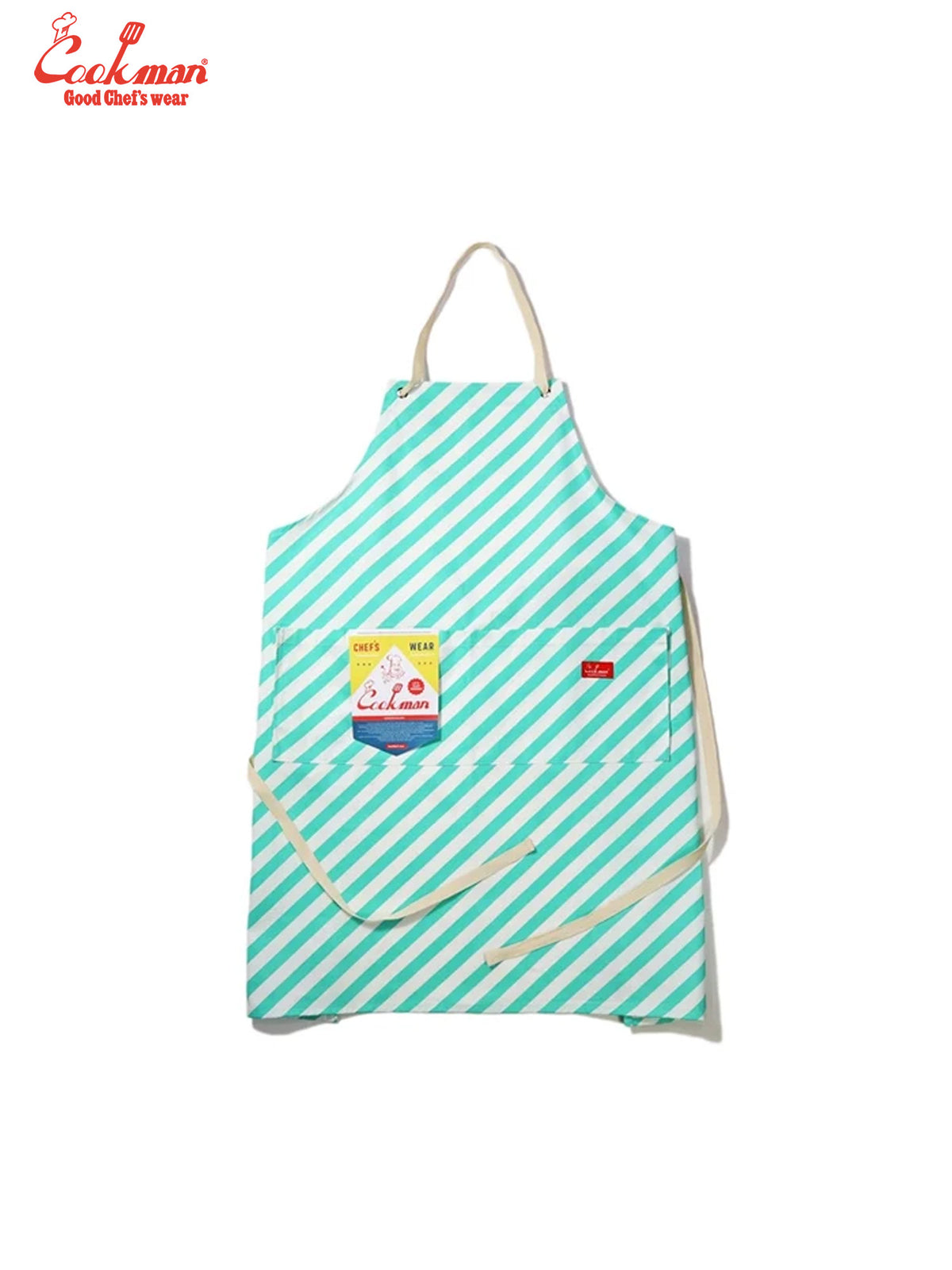Wide Pocket Apron - Candy Stripe : Mint