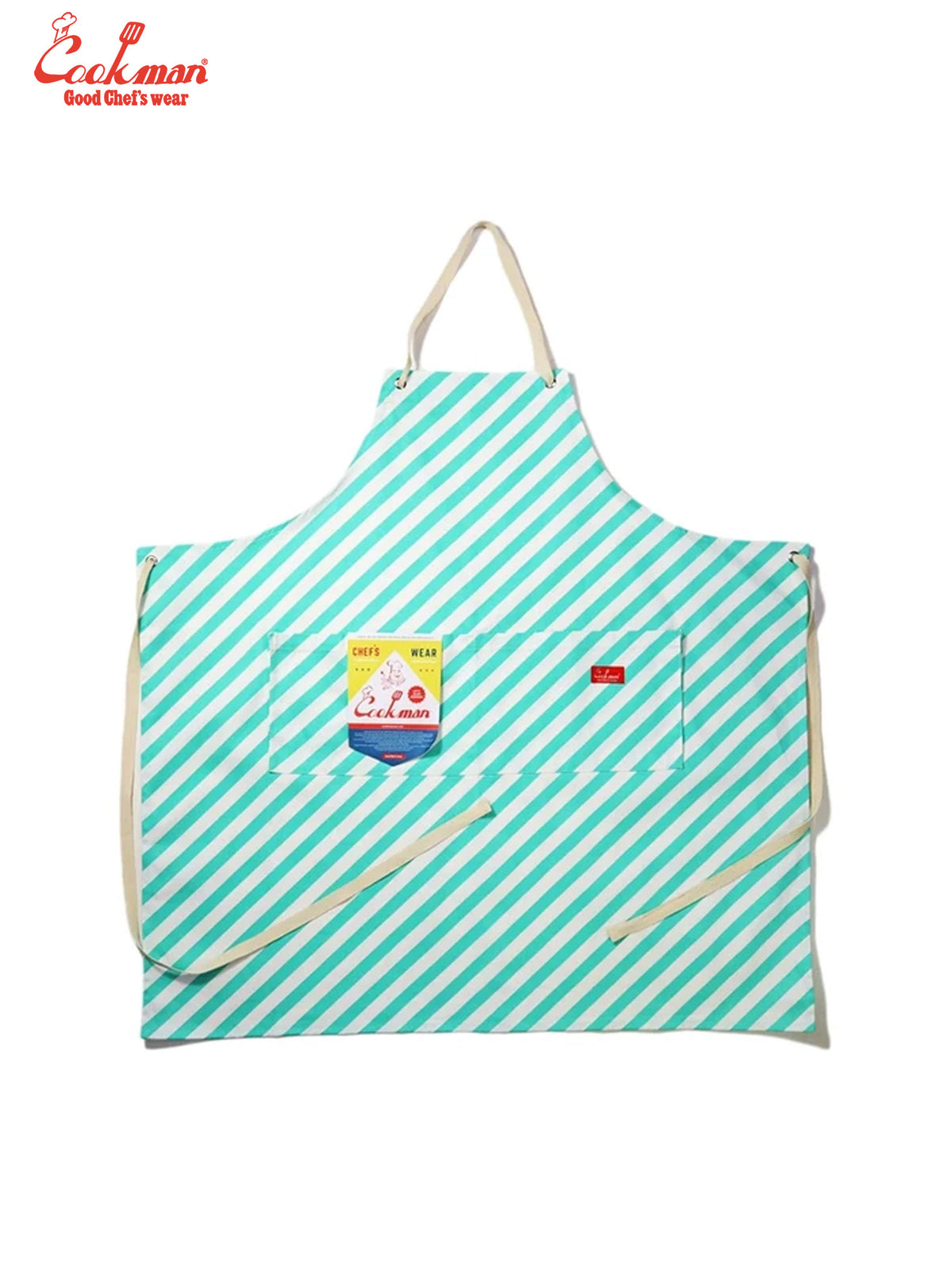 Wide Pocket Apron - Candy Stripe : Mint