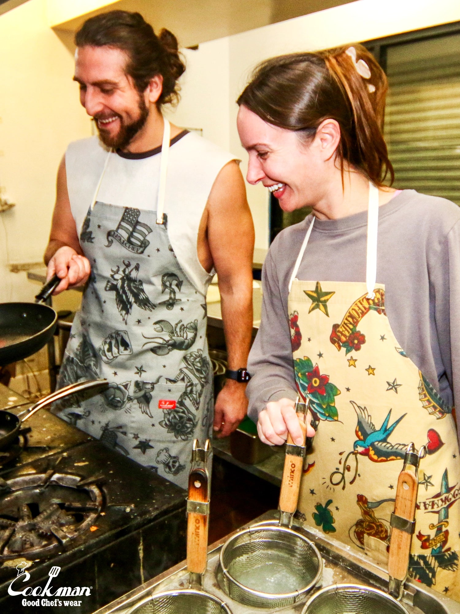 Long Apron - Old Tattoo : Beige