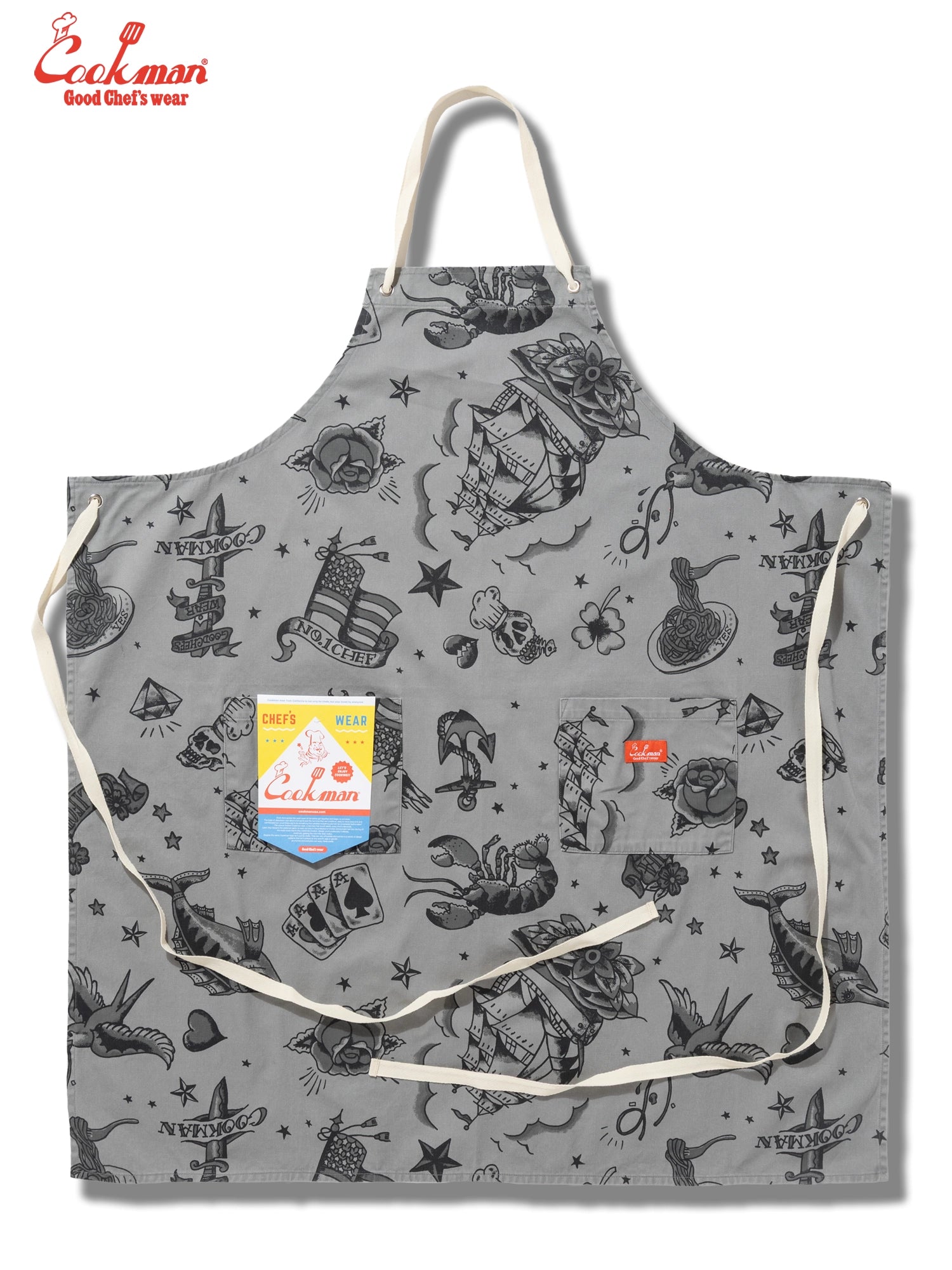 Long Apron - Old Tattoo : Gray