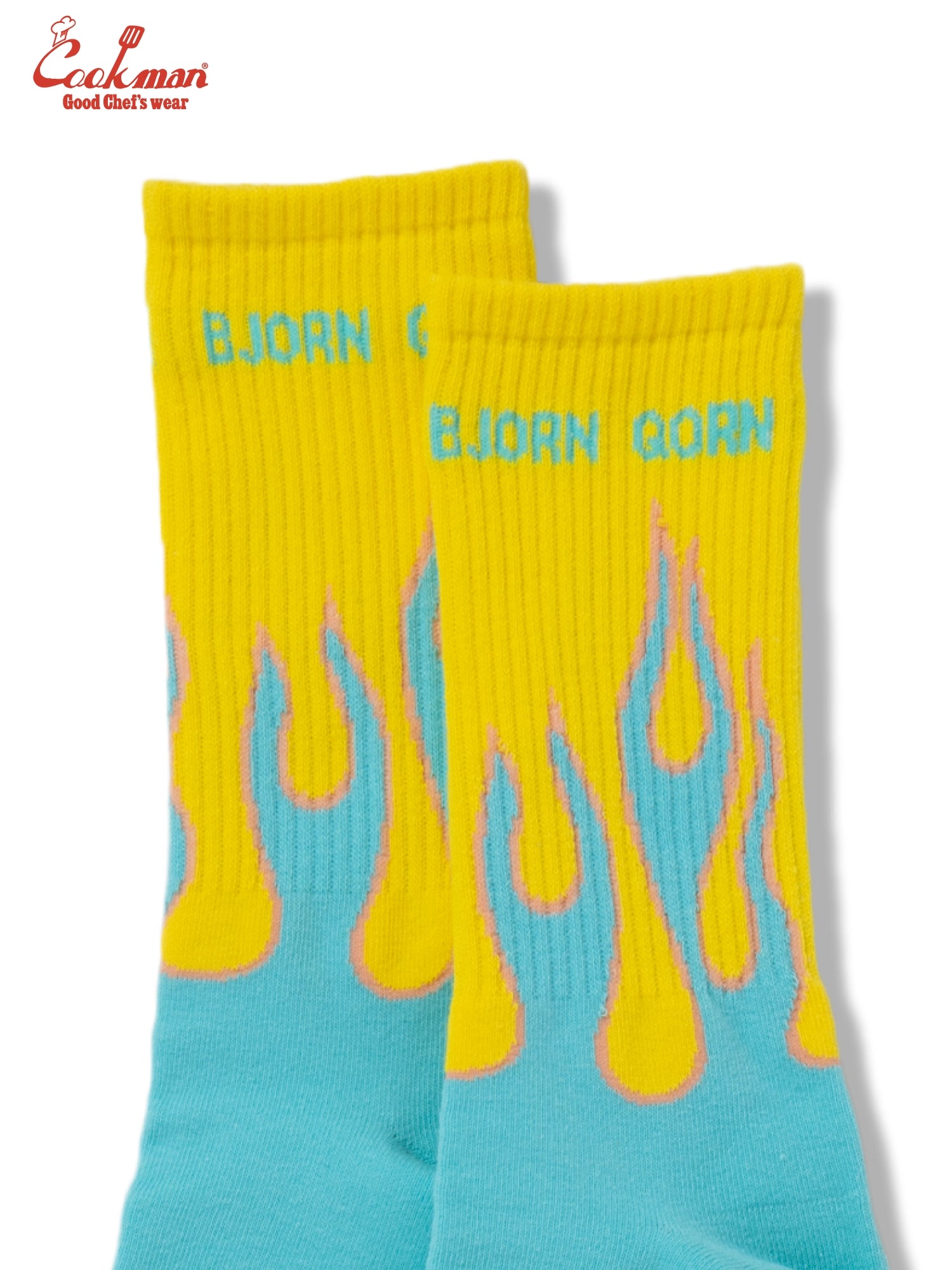 Rib Crew Socks -  BjornQorn : Flame Blue