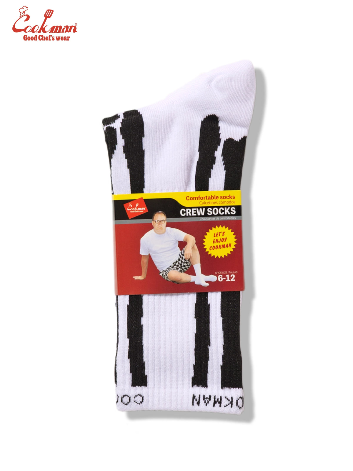 Rib Crew Socks -  Bone White