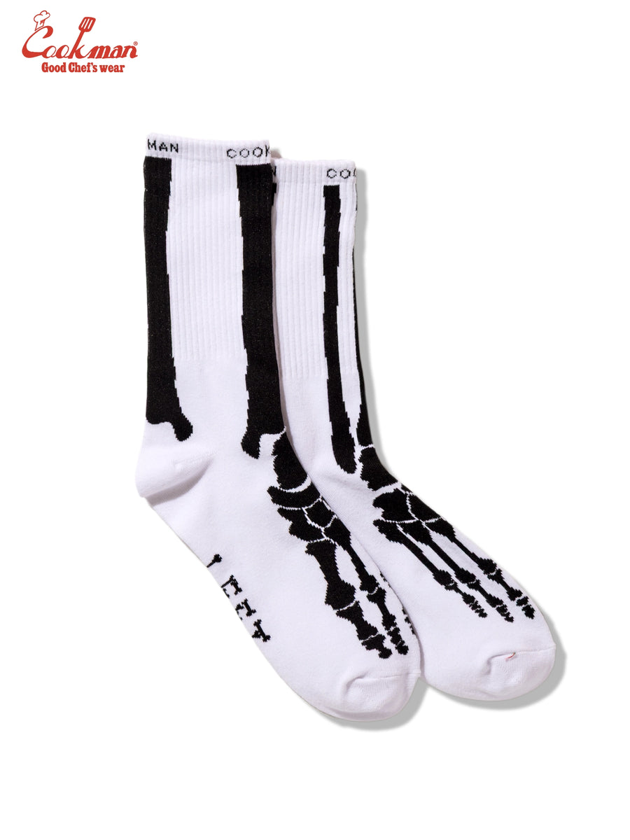 Rib Crew Socks -  Bone White