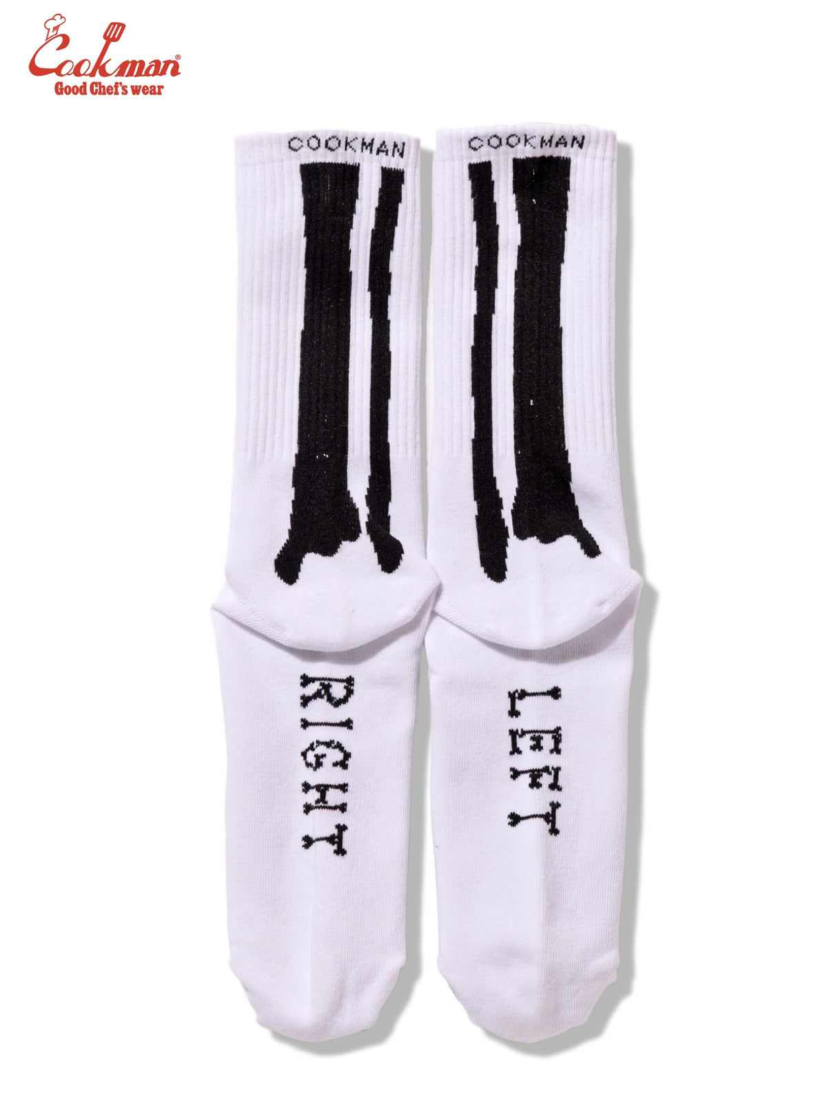 Rib Crew Socks -  Bone White