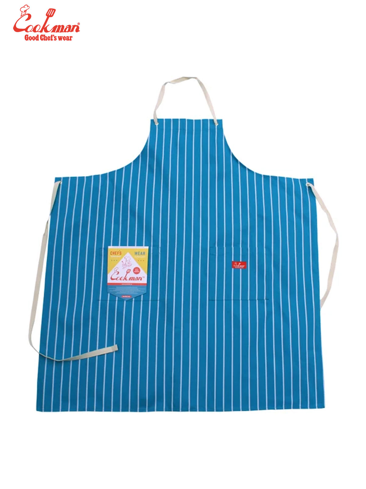 Long Apron - Stripe : Light Blue