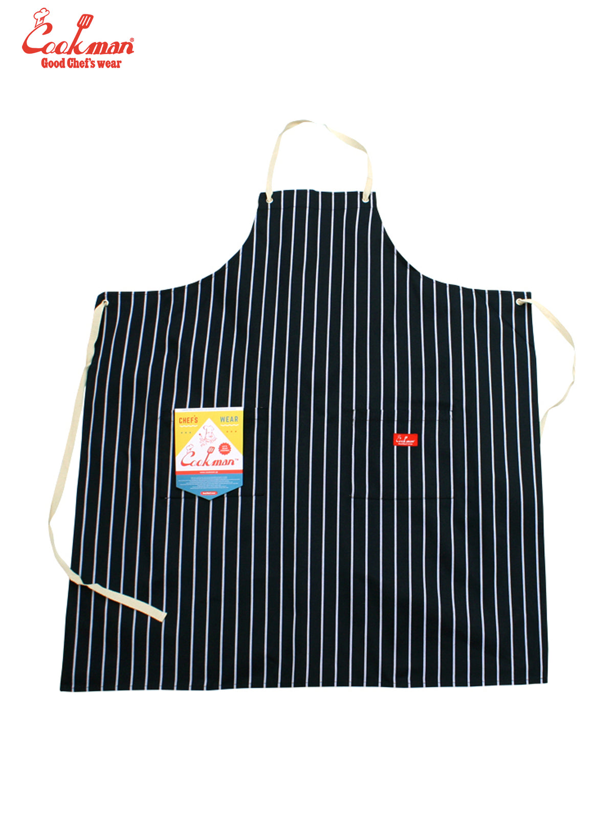 Long Apron - Stripe : Navy