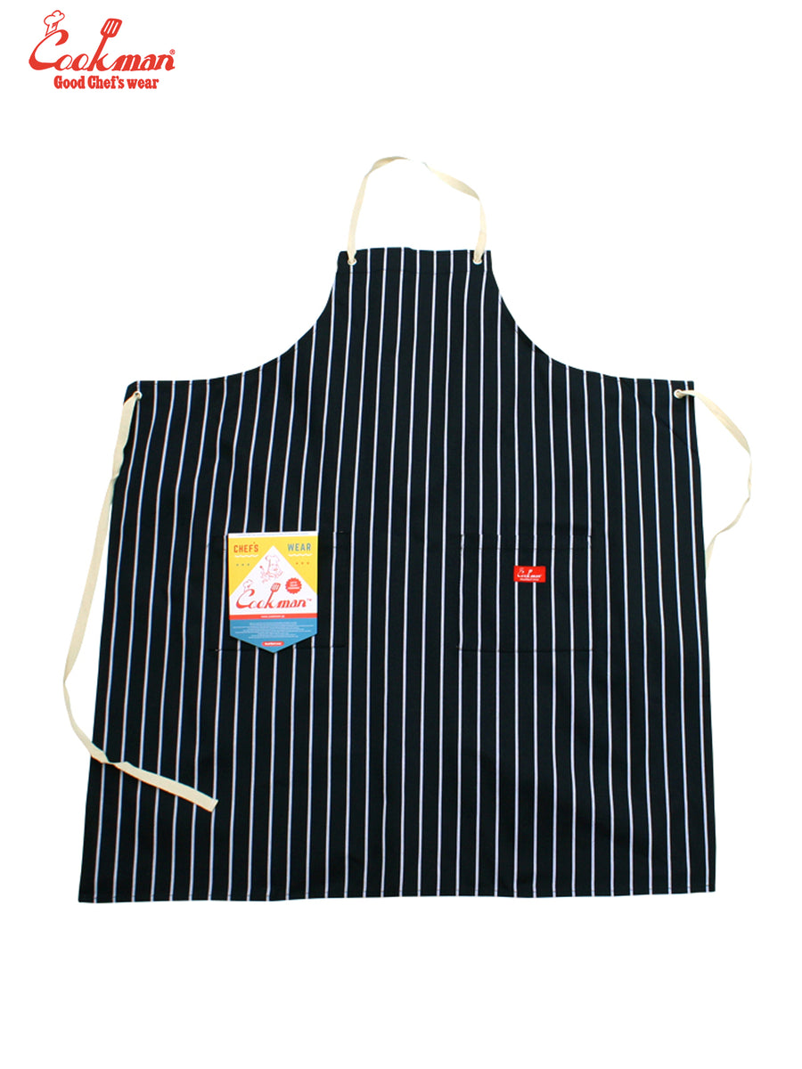 Long Apron - Stripe : Navy