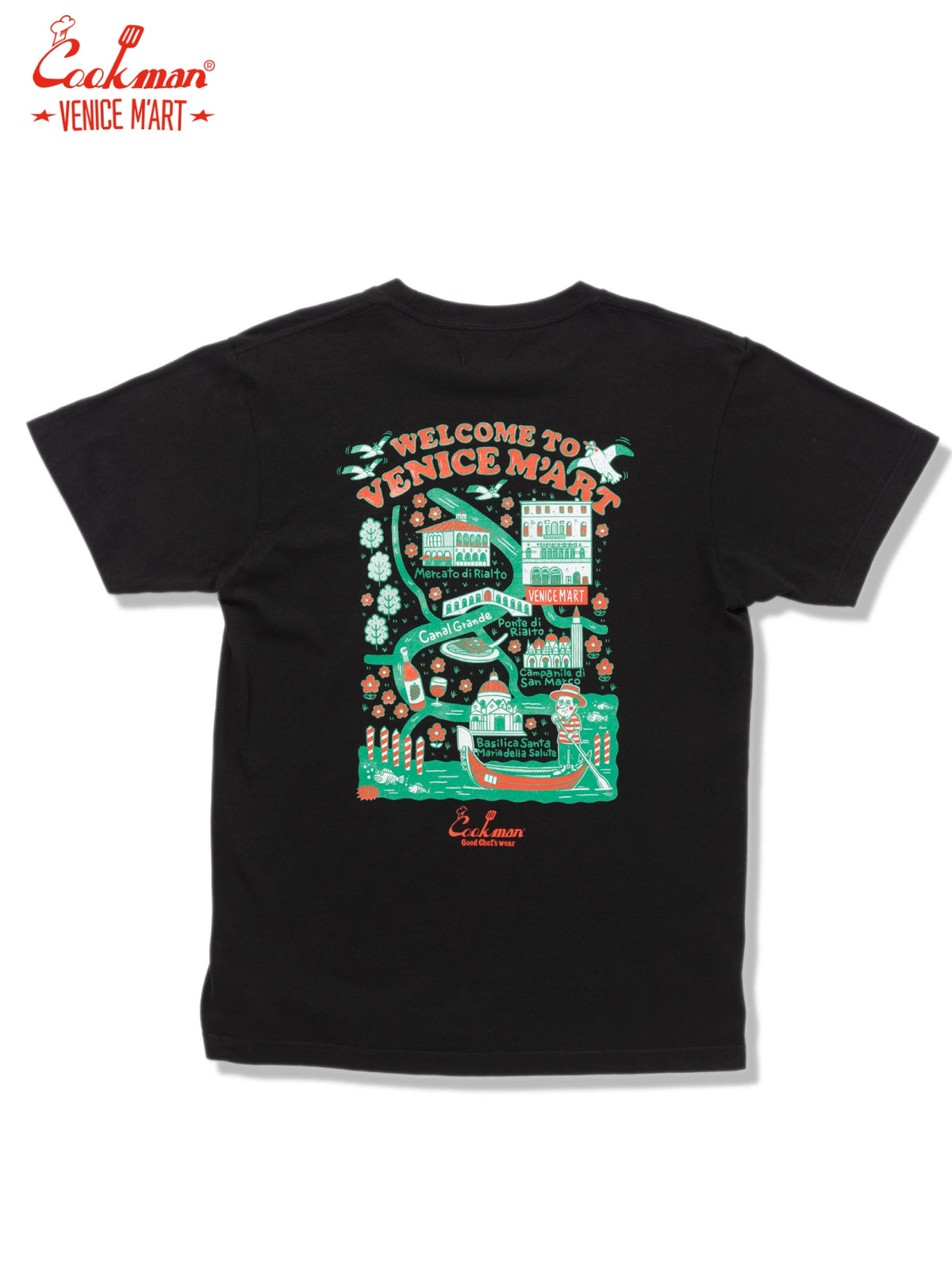Tees - VENICE M'Art TM Paint Venice Map : Black