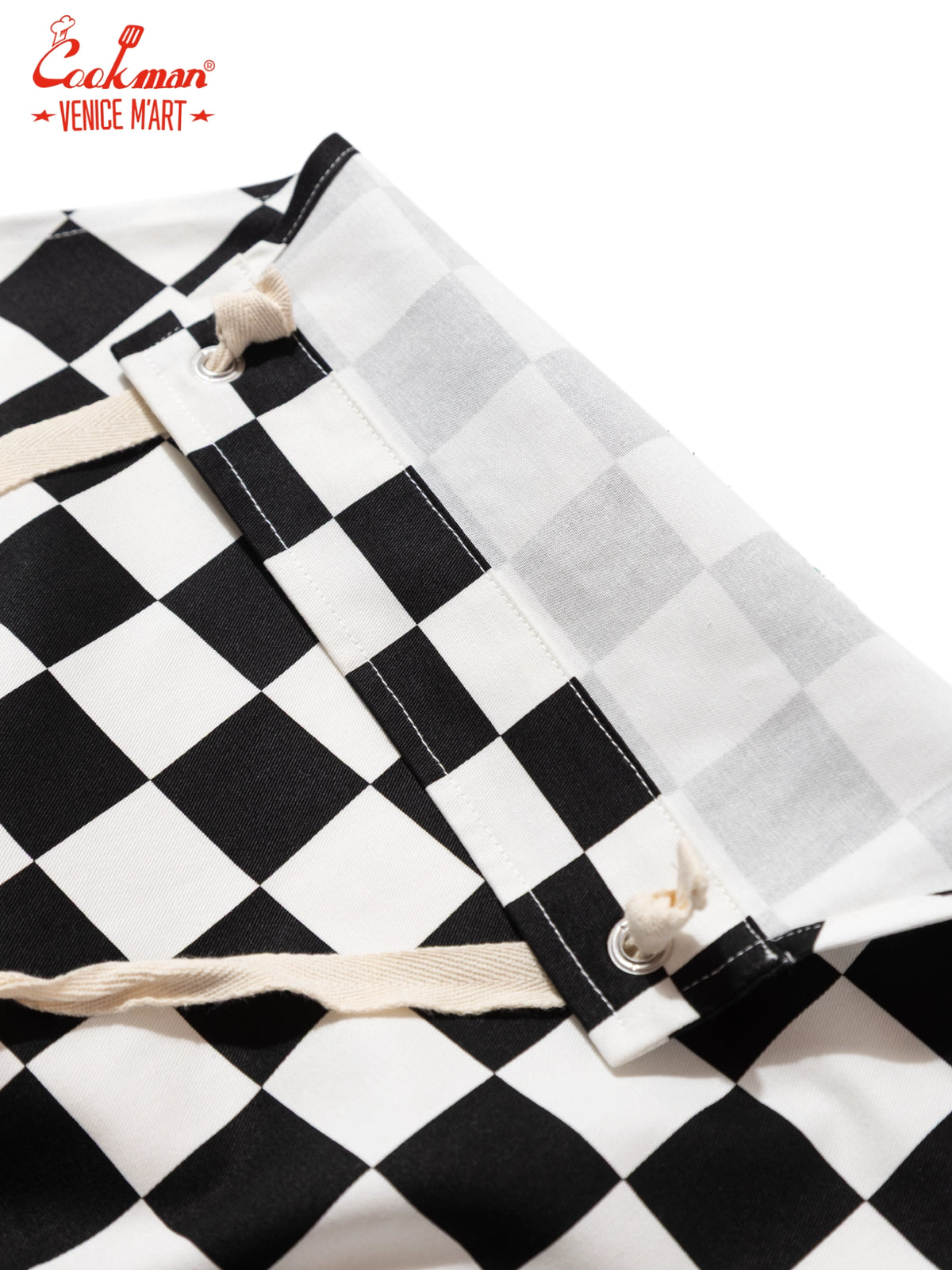 Long Apron - VENICE M'Art : Checker Black