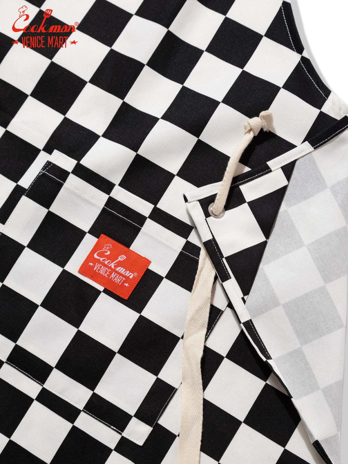 Long Apron - VENICE M'Art : Checker Black