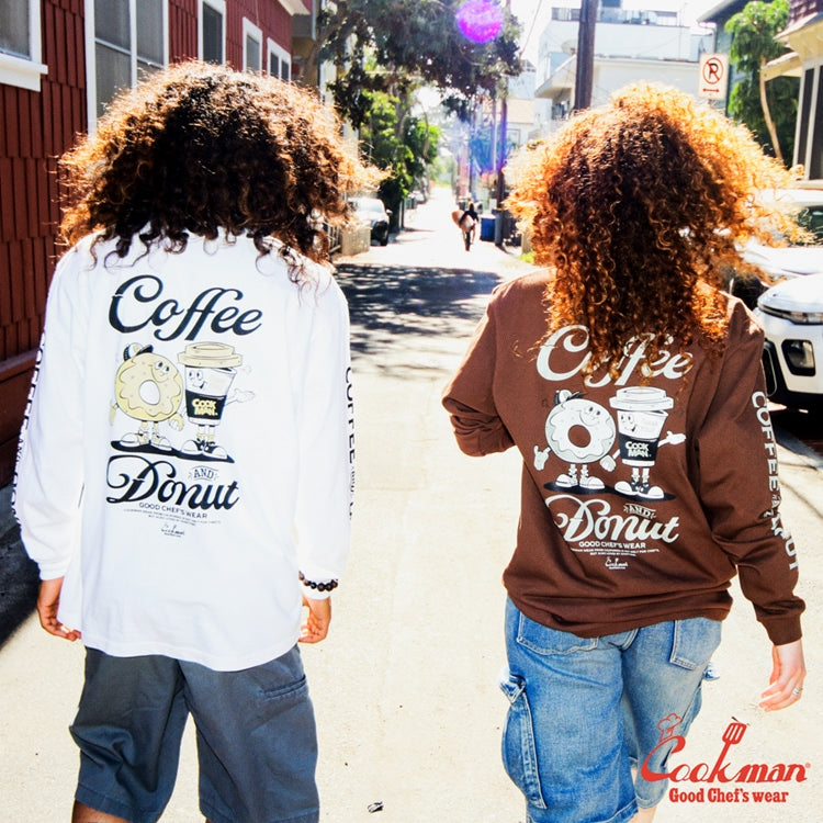 Cookman Long Sleeve Tees - Coffee & Donut : Dark Brown