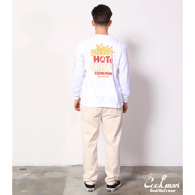 Cookman Long Sleeve Tees - French Fries : White