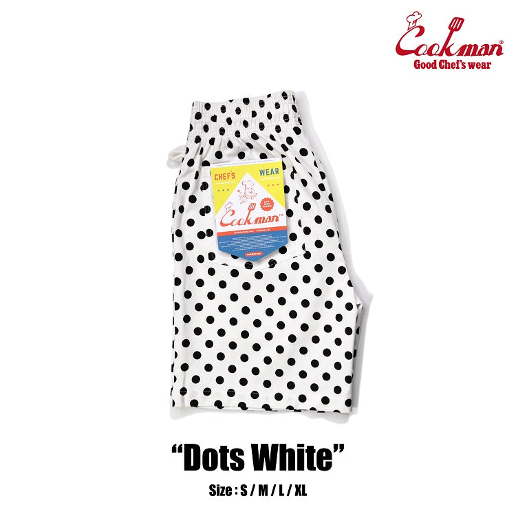 Chef Short Pants - Dots : White
