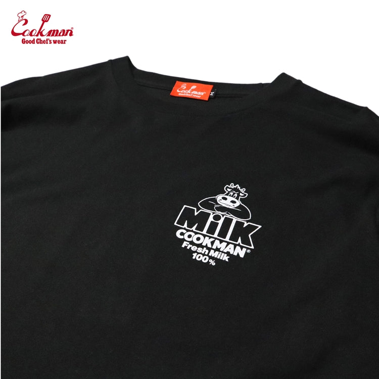 Cookman Long Sleeve Tees - Milk : Black