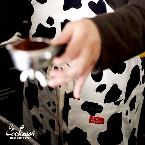 Cookman Long Apron - Cow : White