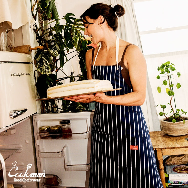 Cookman Long Apron - Stripe : Navy