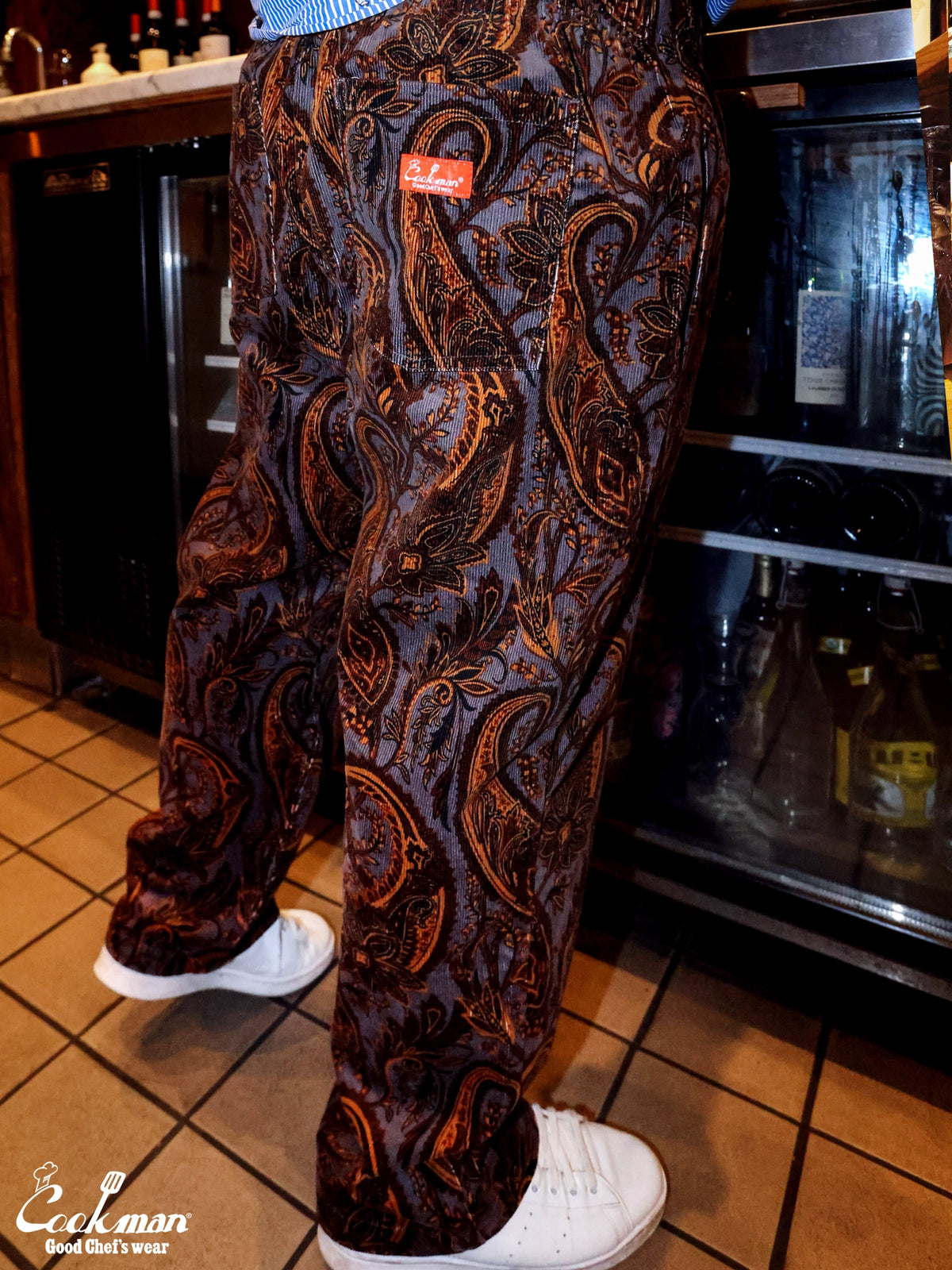 Chef Pants Semiwide - Corduroy : Paisley Brown