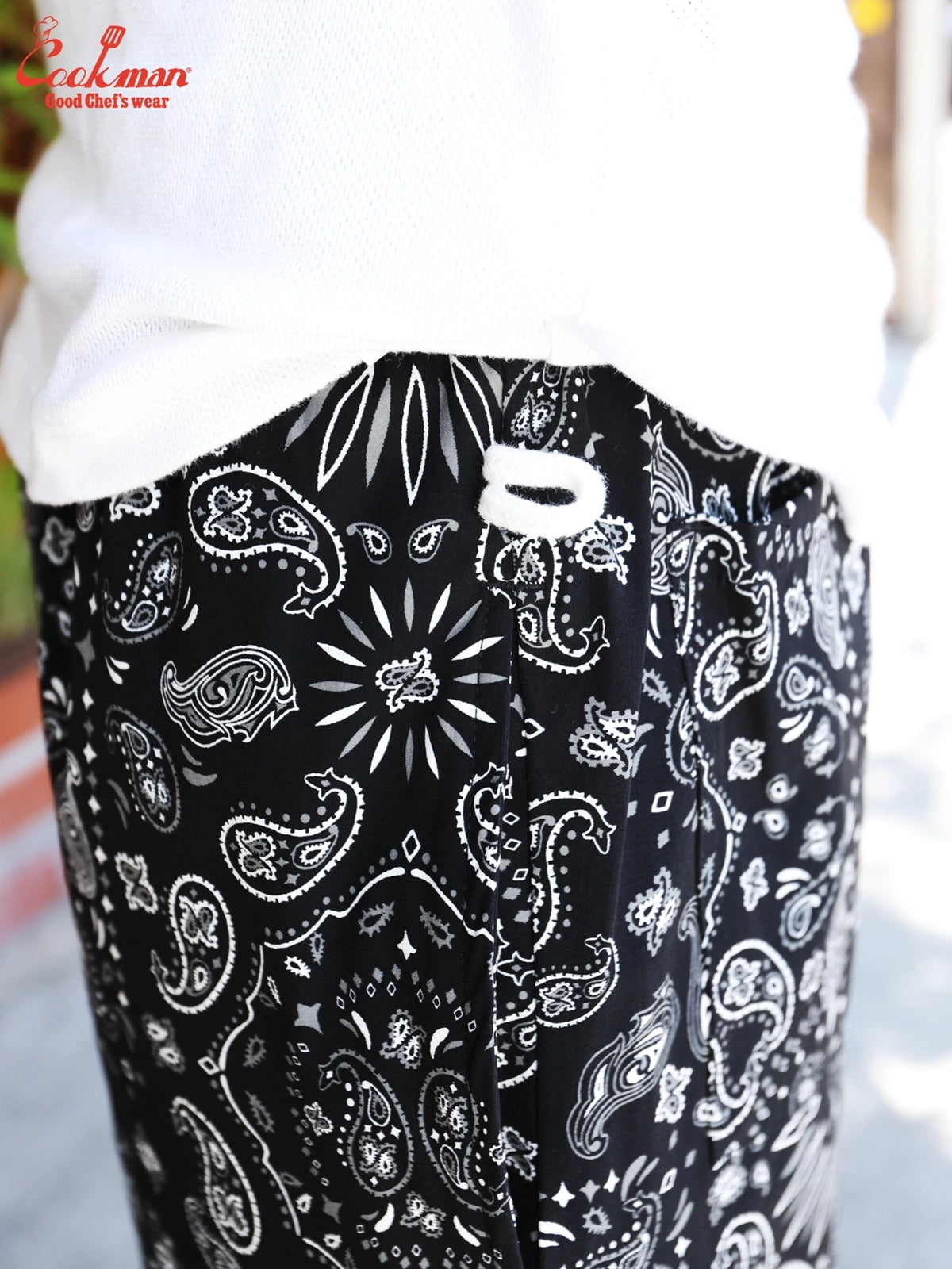 Chef Short Pants Light - Paisley : Black