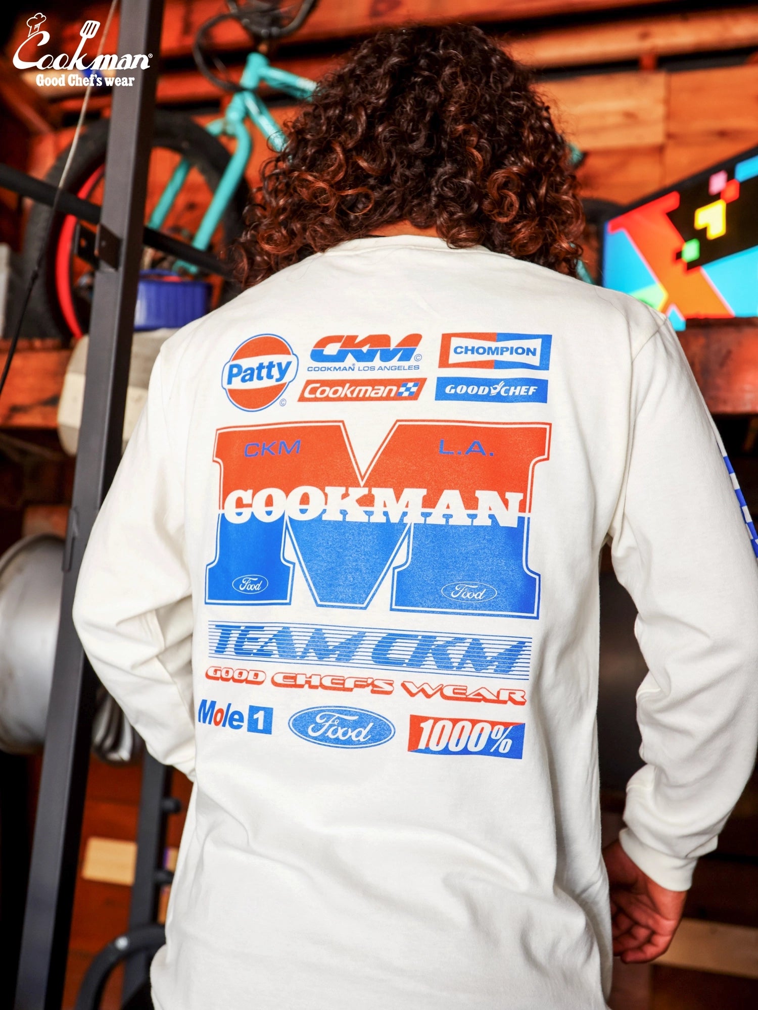 Long Sleeve Tees - Race : Off White