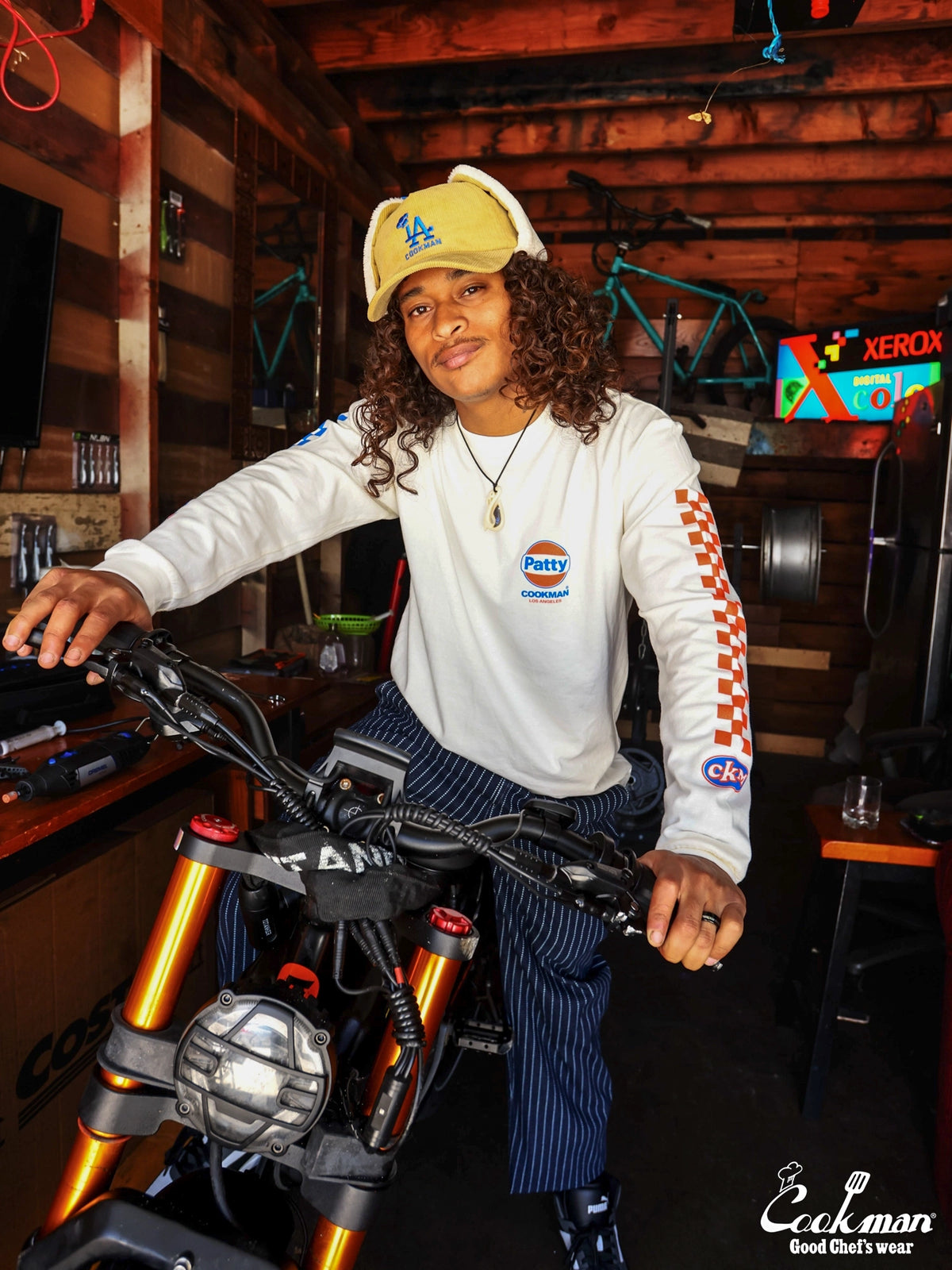 Long Sleeve Tees - Race : Off White