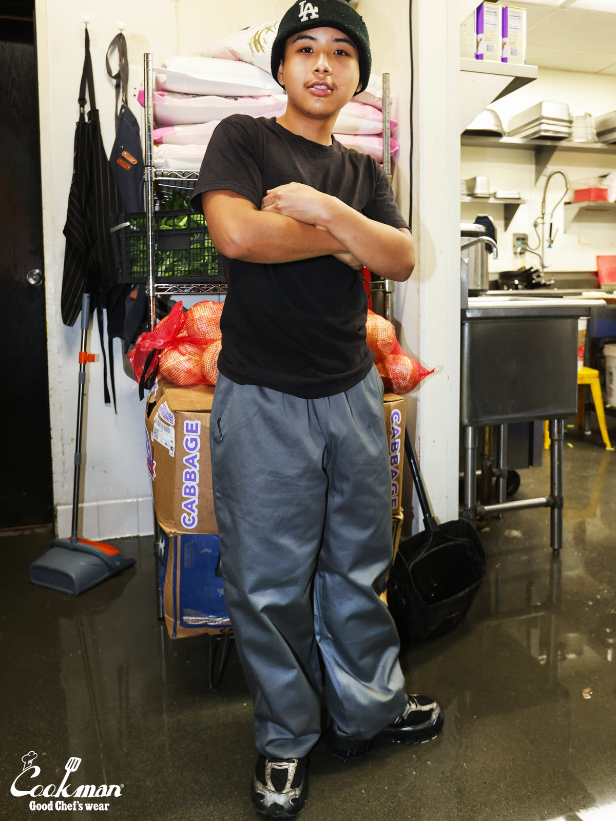 Chef Pants High-Wide - Charcoal Gray