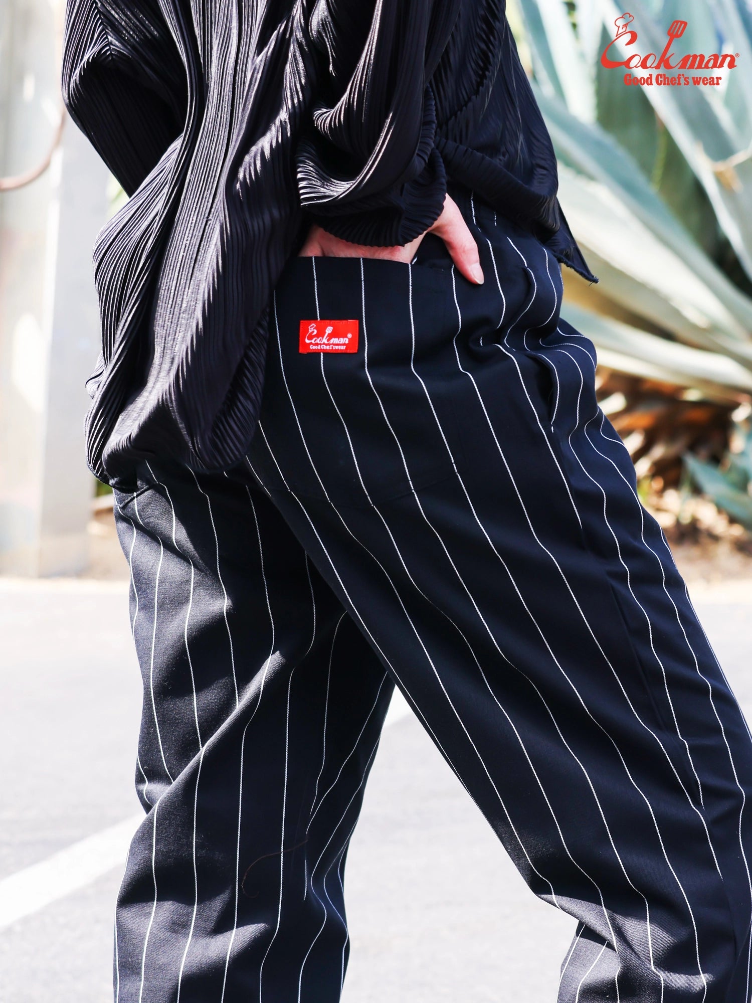 Chef Pants - Pencil Stripe : Black