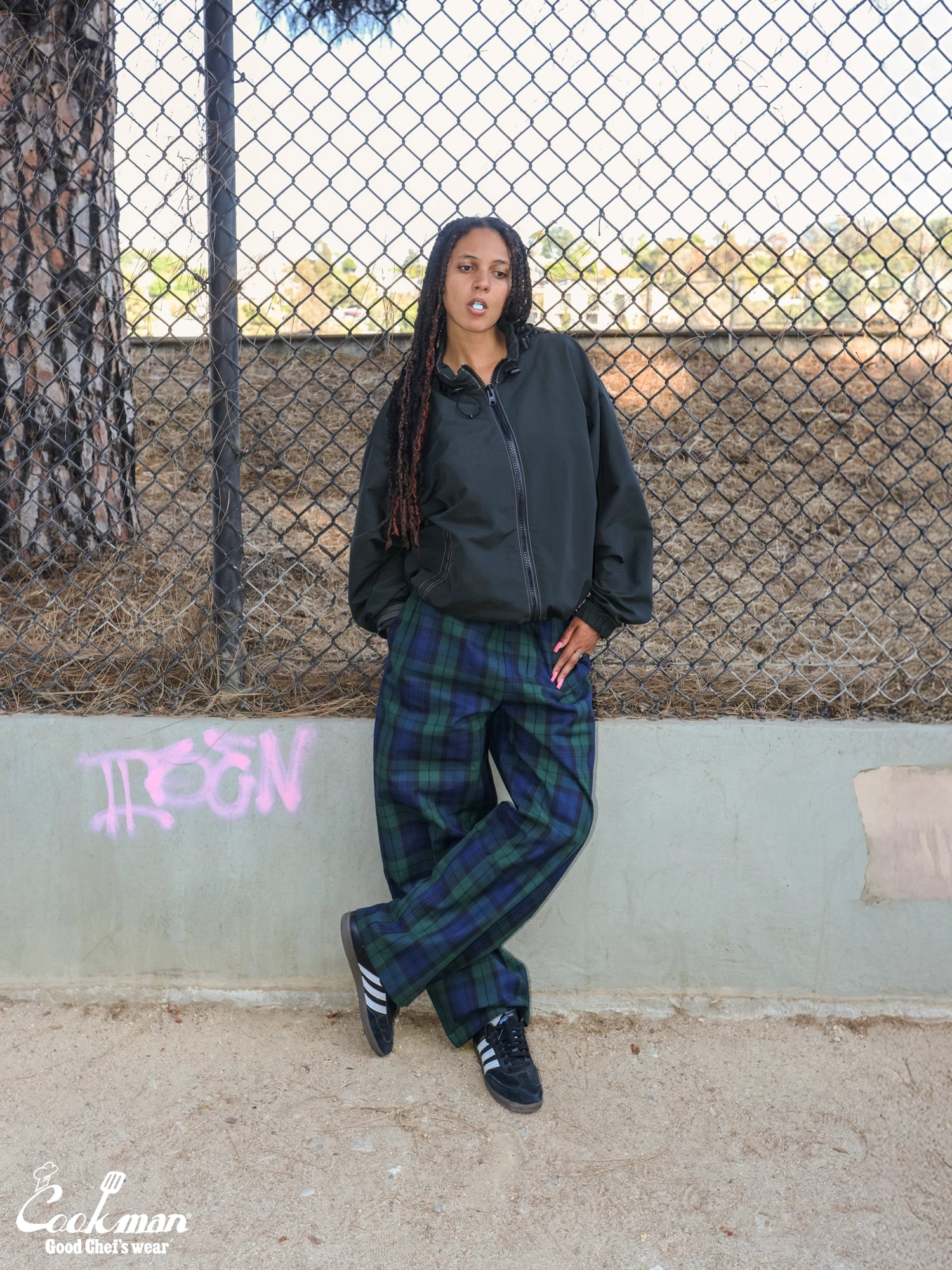 Chef Pants High-Wide - Black Watch Plaid