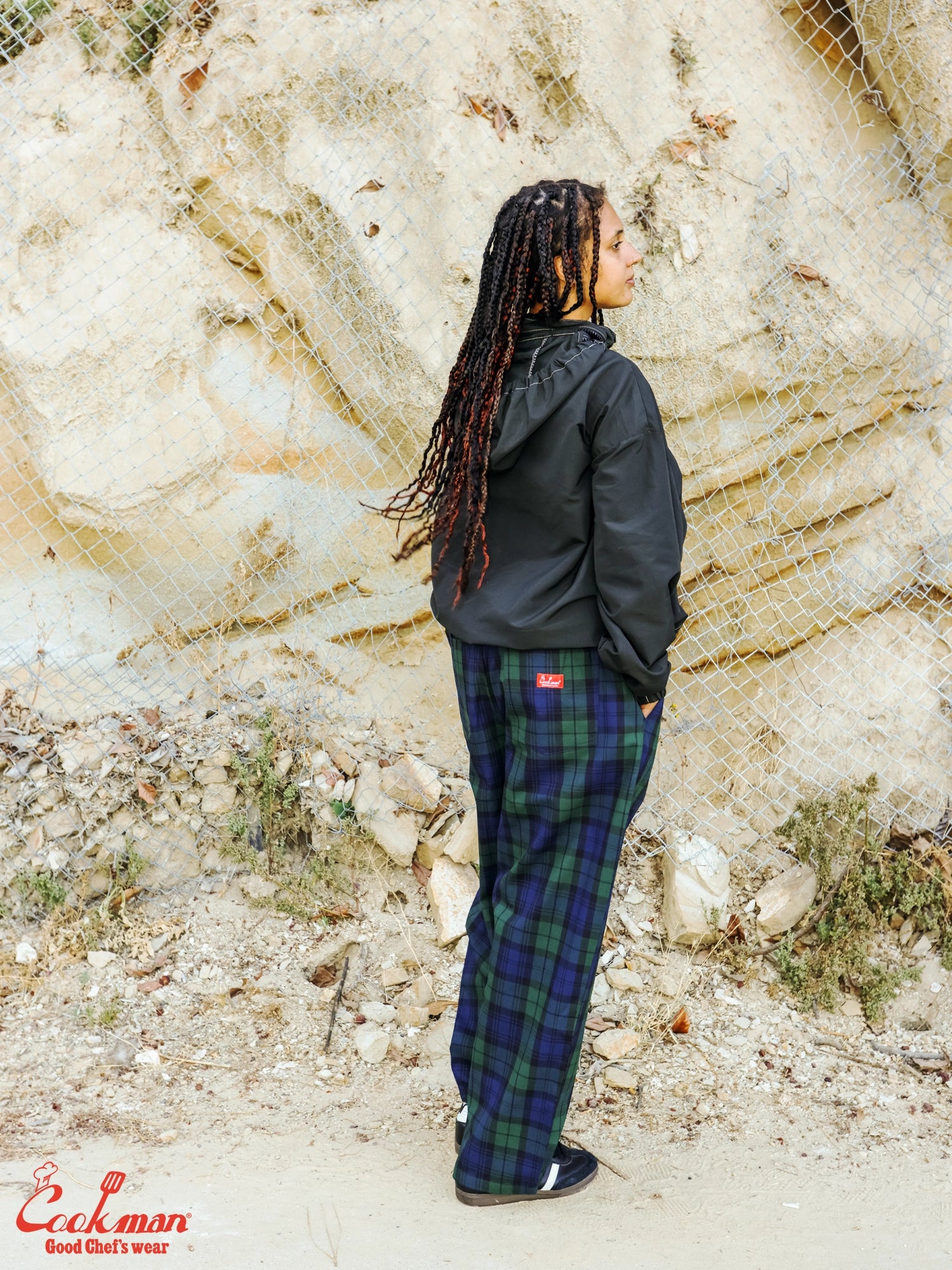 Chef Pants High-Wide - Black Watch Plaid