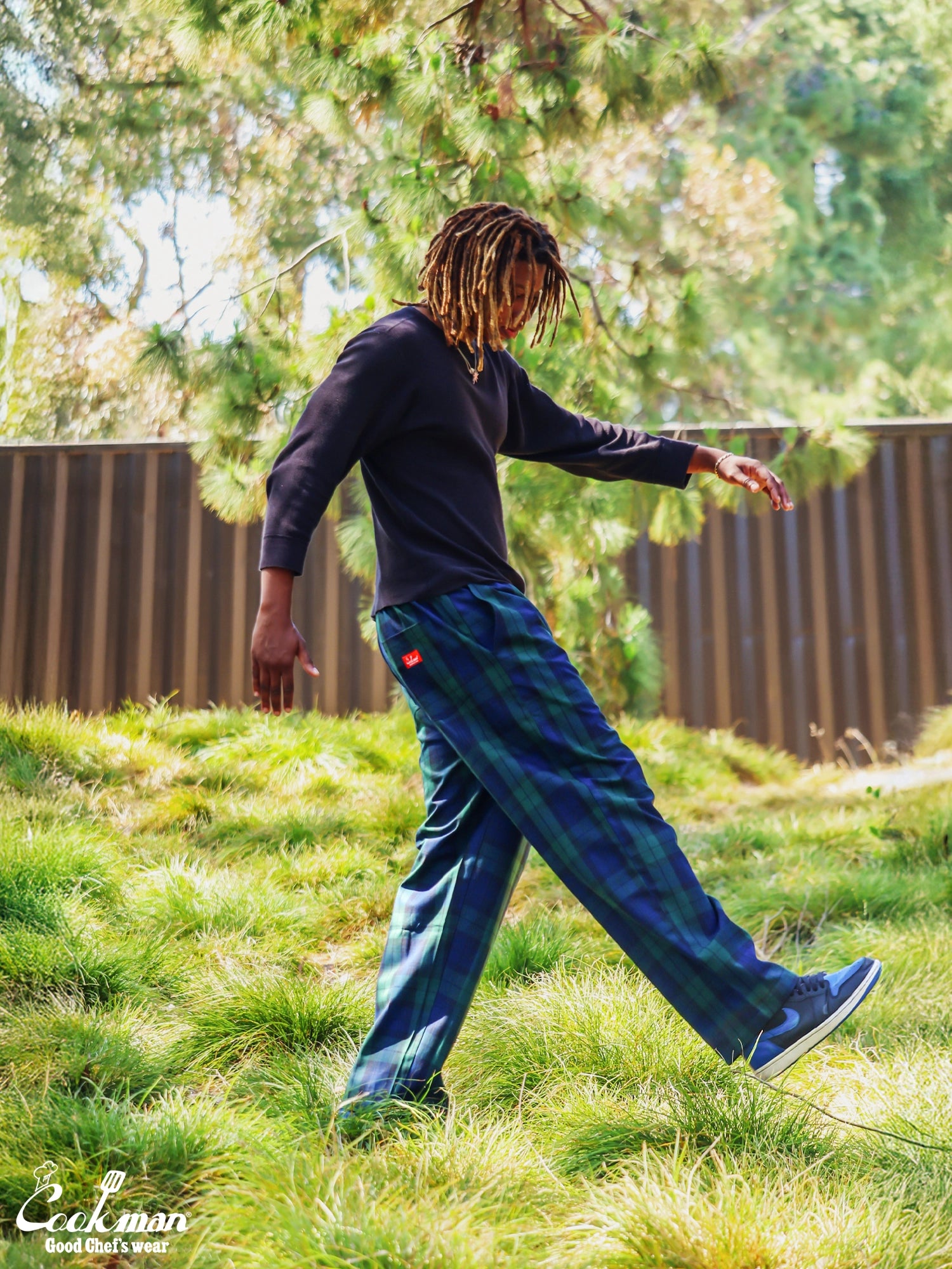 Chef Pants High-Wide - Black Watch Plaid