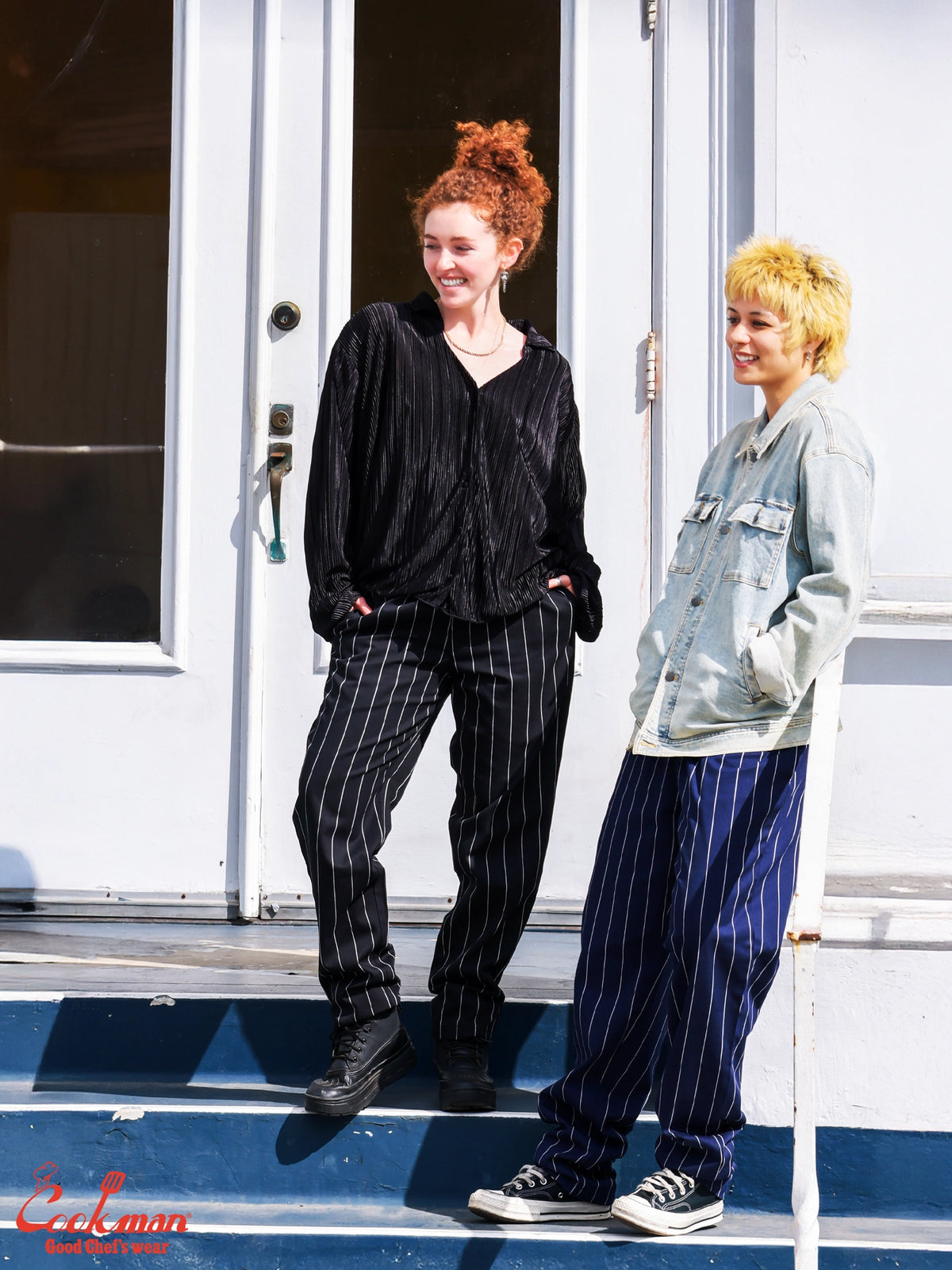 Chef Pants - Pencil Stripe : Black