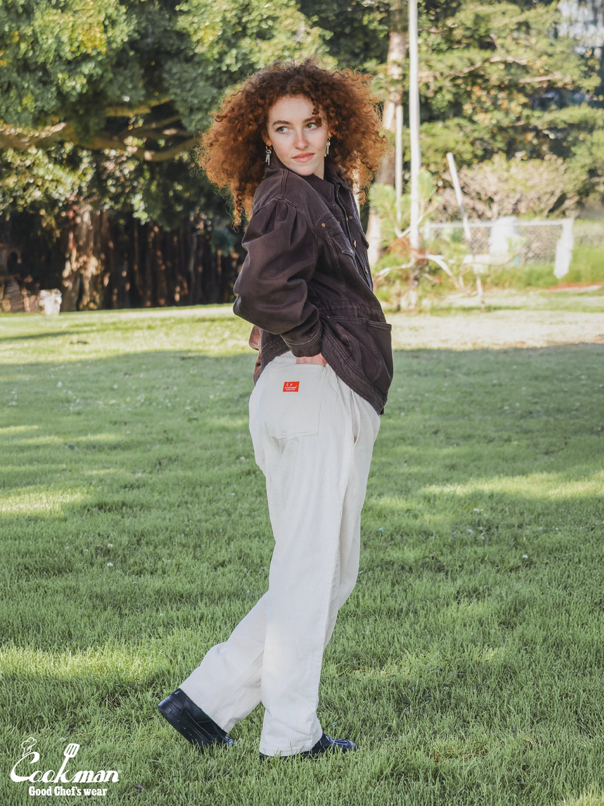 Chef Pants Semiwide - Corduroy : Cream