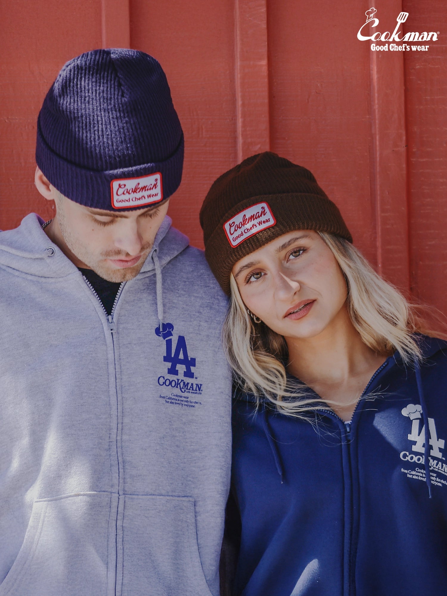 Zip-up Hoodie - Chef Hat LA : Navy
