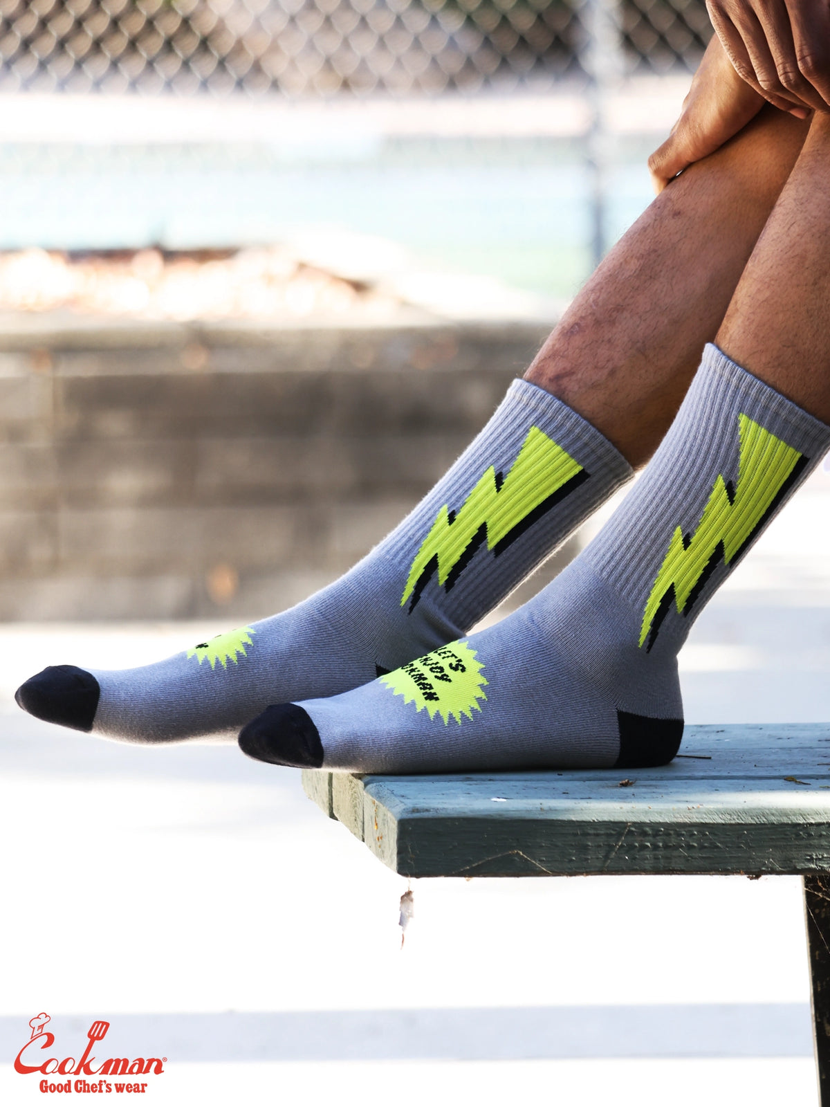 Rib Crew Socks -  Lightning Gray