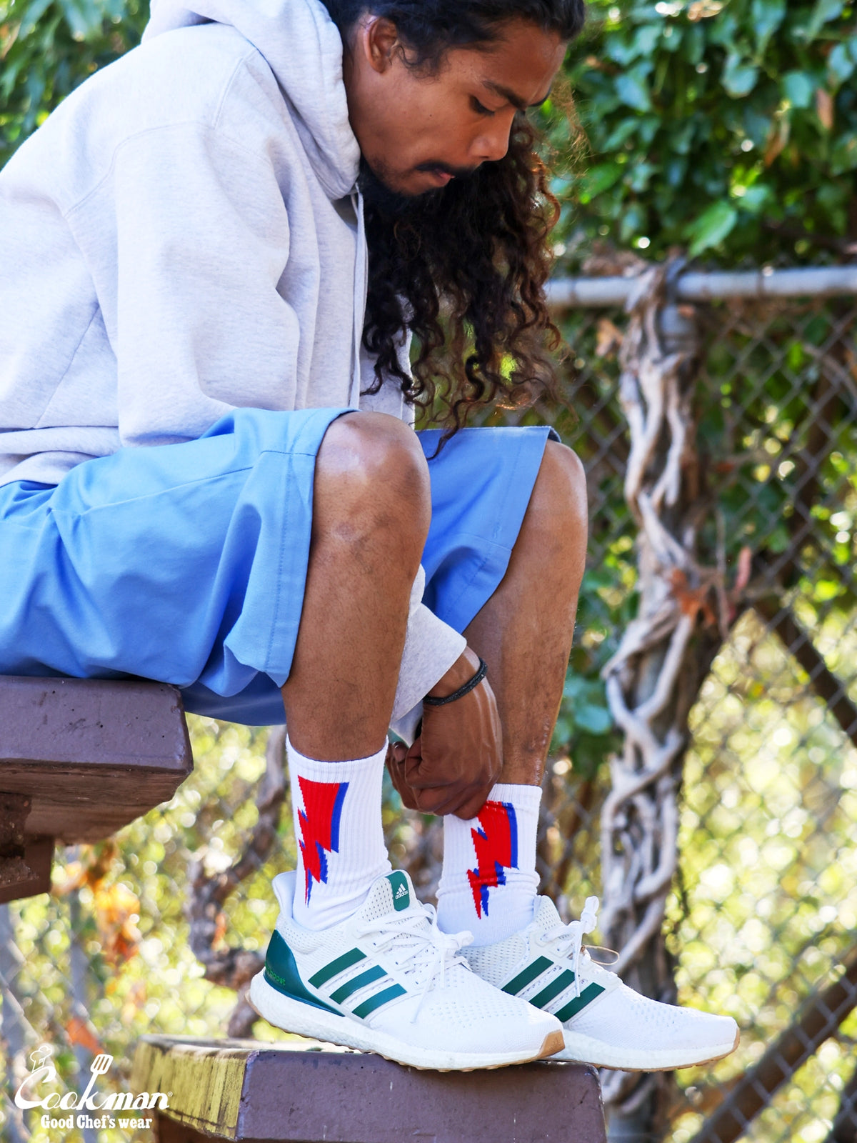 Rib Crew Socks -  Lightning White