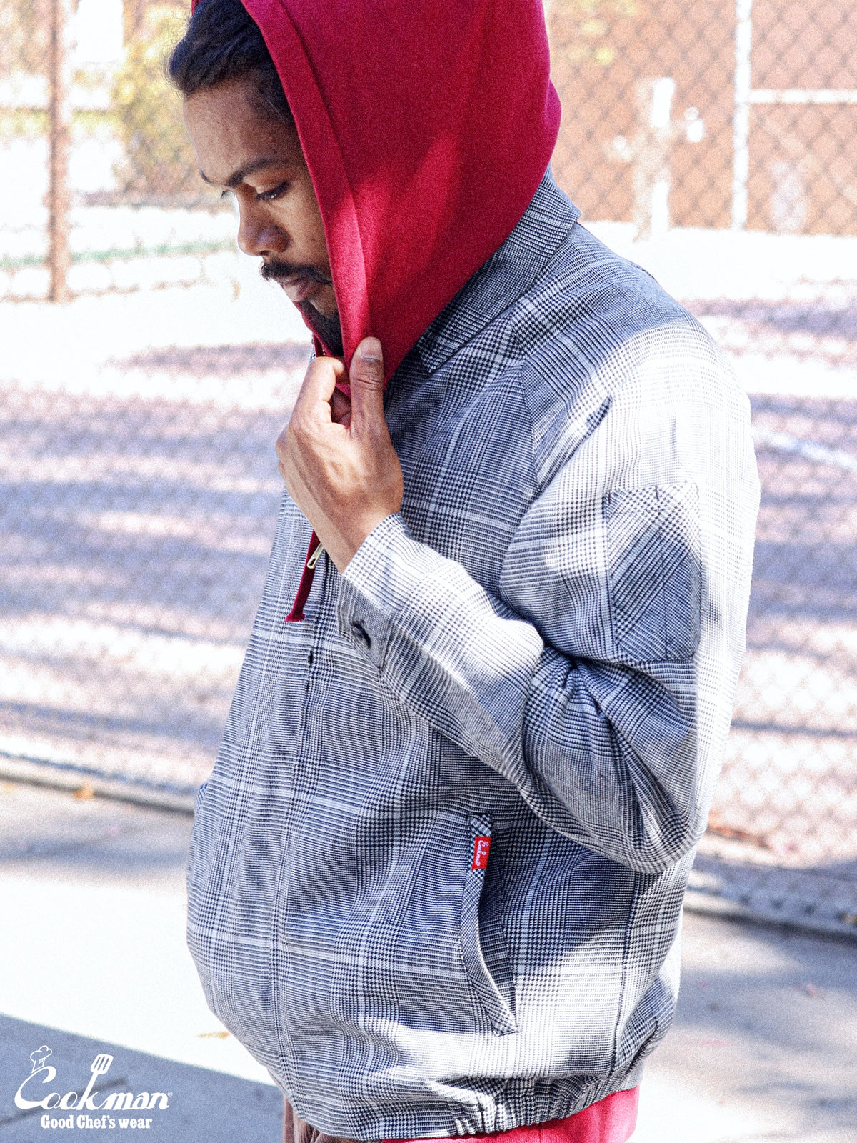 Delivery Jacket With Lining - Glen Check Black