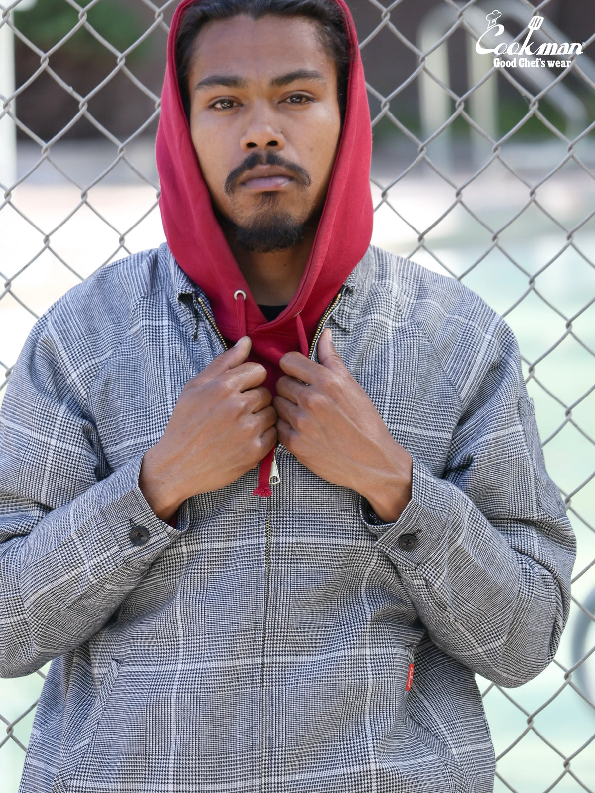 Delivery Jacket With Lining - Glen Check Black