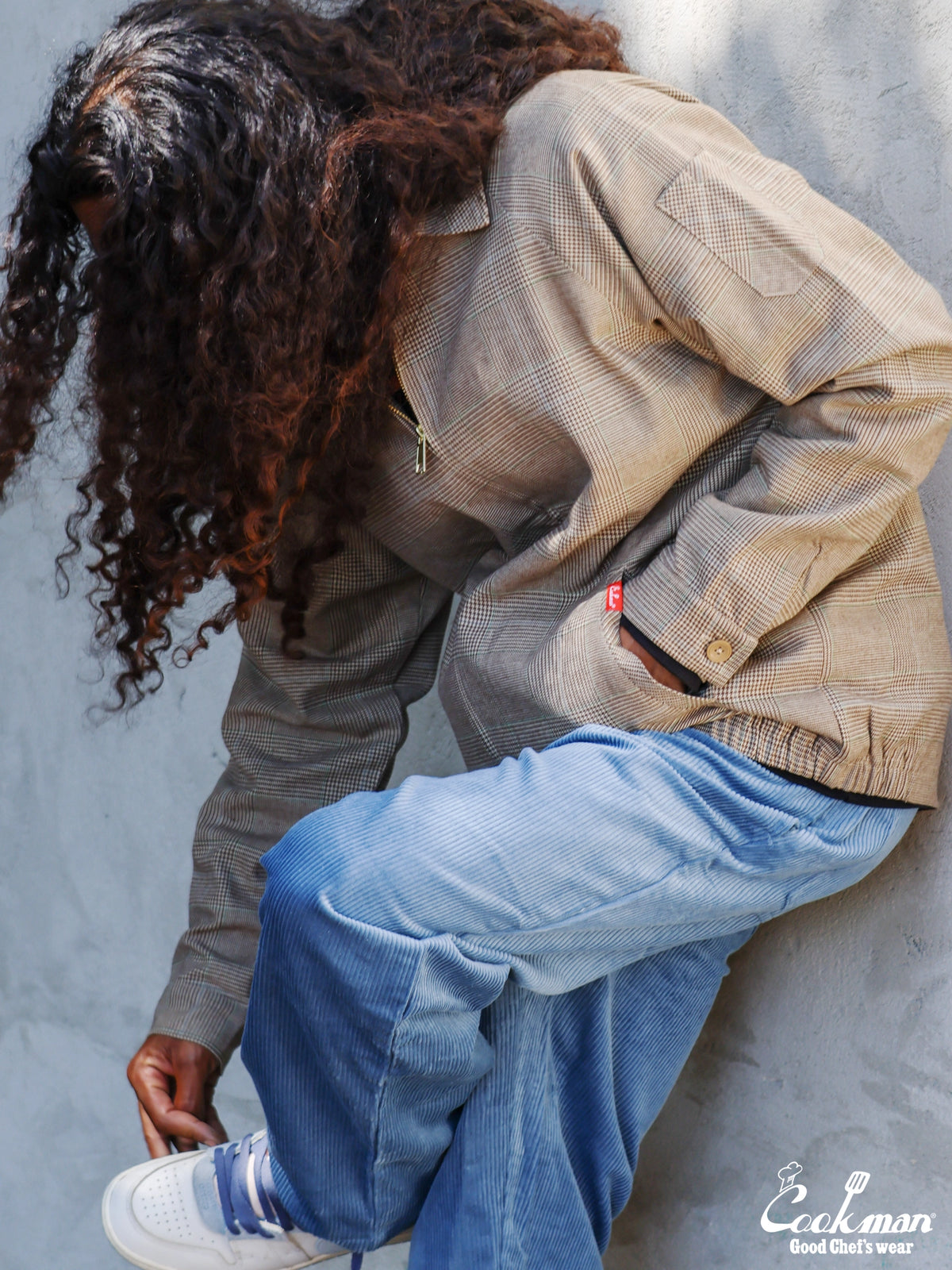 Delivery Jacket With Lining - Glen Check Brown