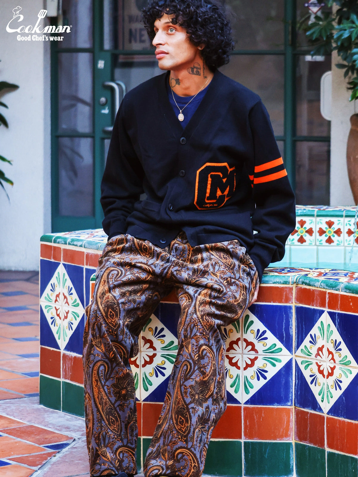 Chef Pants Semiwide - Corduroy : Paisley Brown