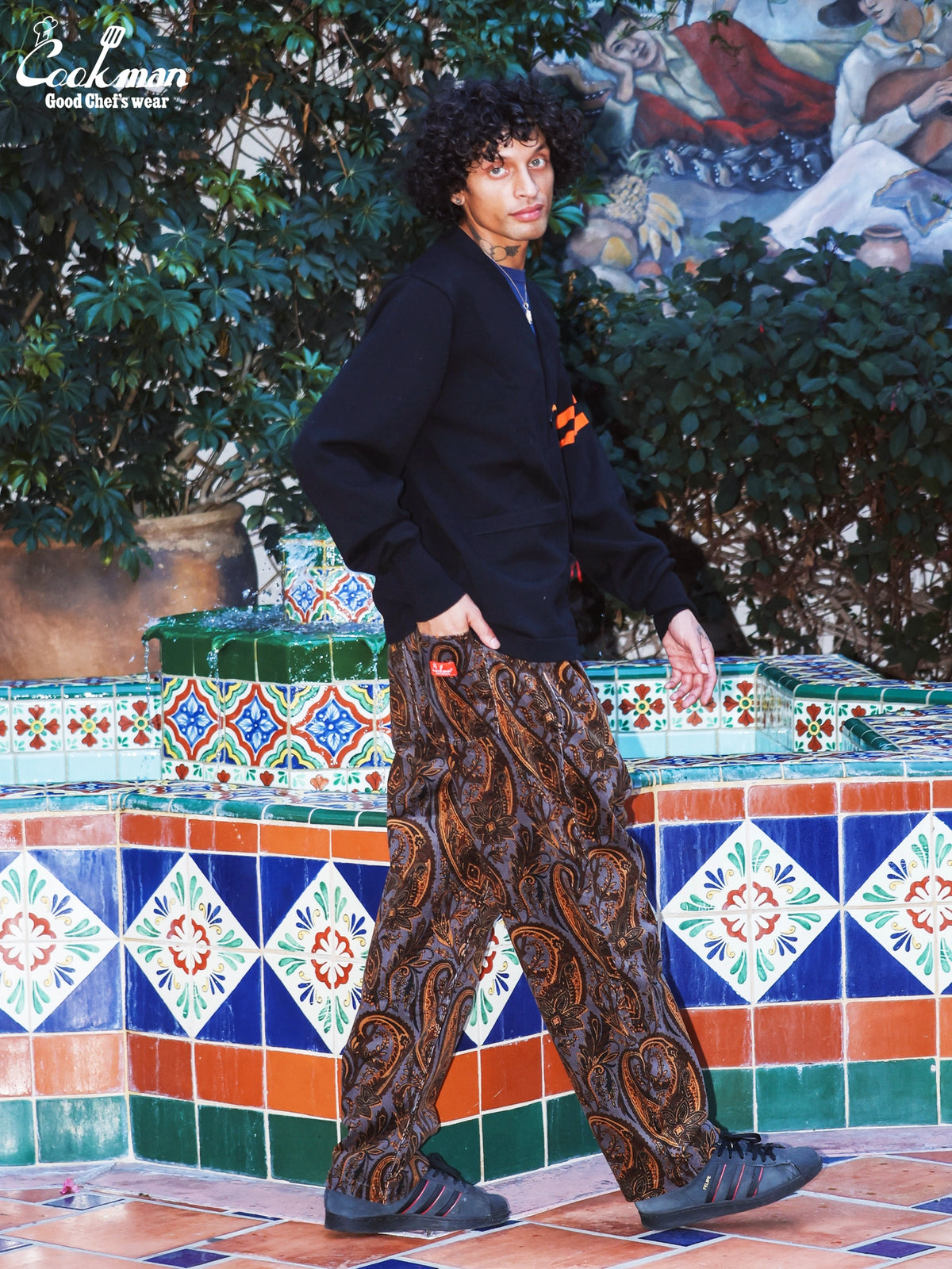 Chef Pants Semiwide - Corduroy : Paisley Brown