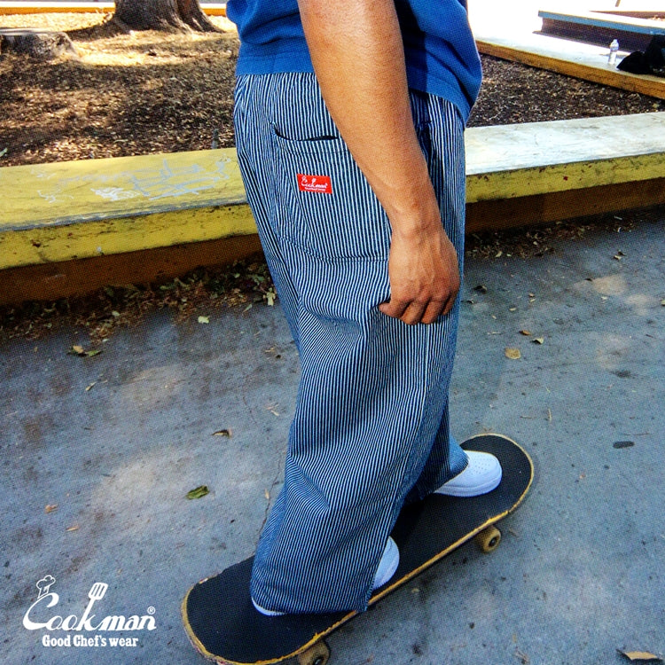 Cookman Wide Chef Pants - Hickory : Navy