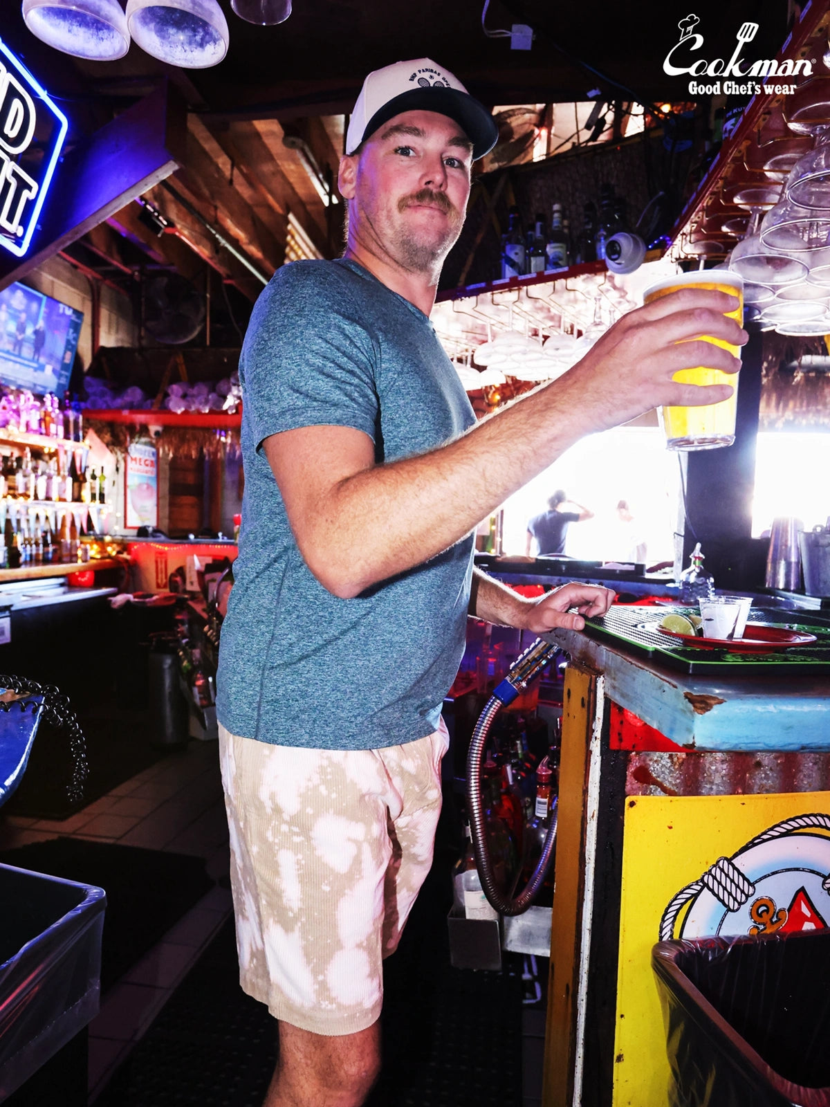 Chef Short Pants - Corduroy Bleach : Beige