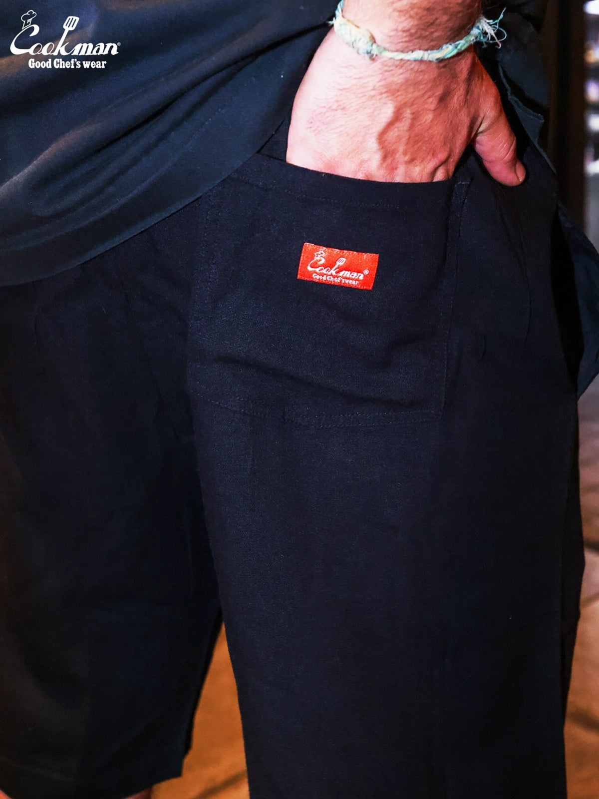 Chef Short Pants - Linen : Black