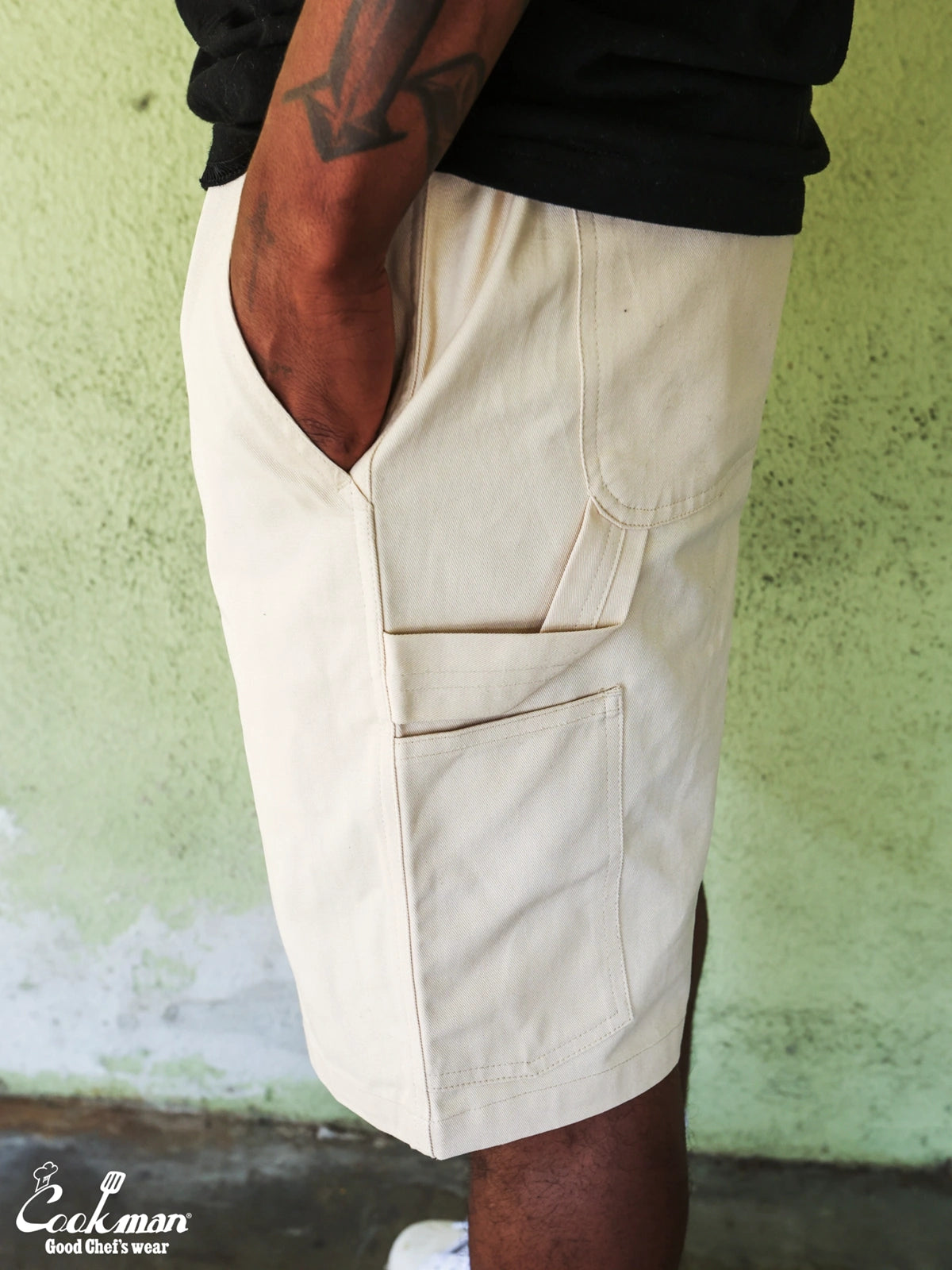 Carpenter's Pants Short : Heavy twill - Cream