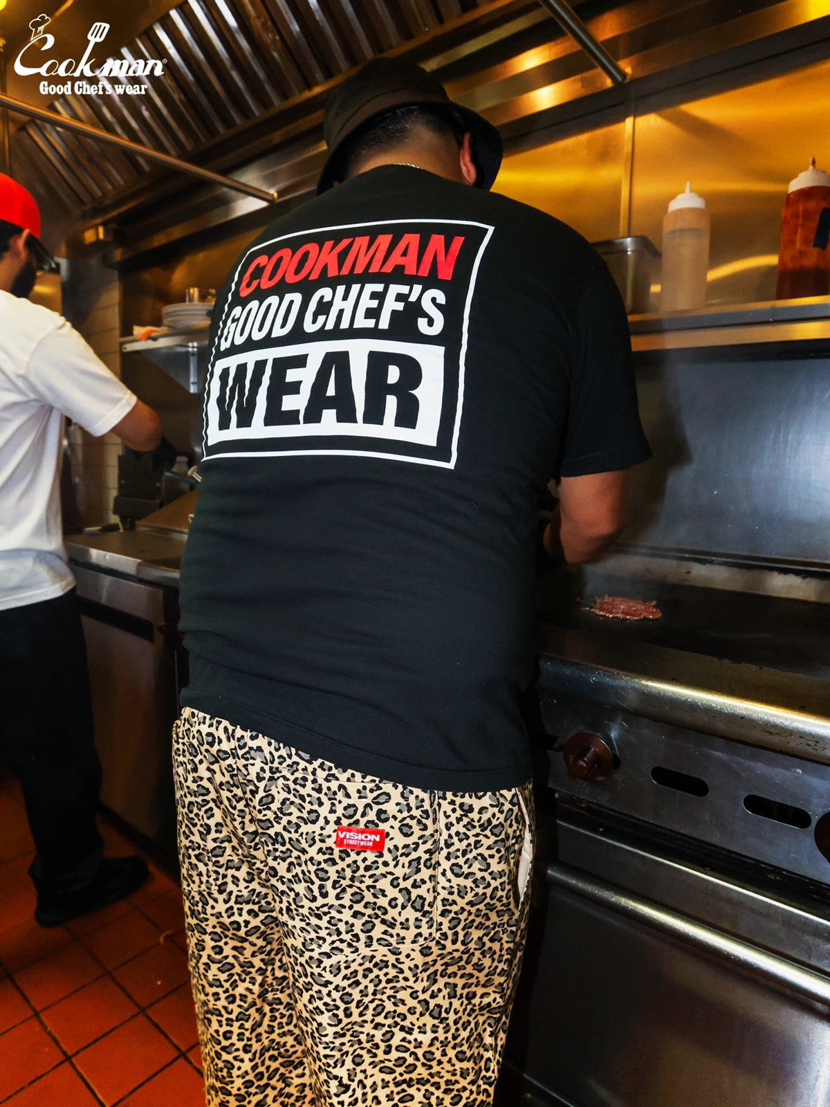 Chef Pants Semiwide Black Belt  - Vision Leopard : Beige