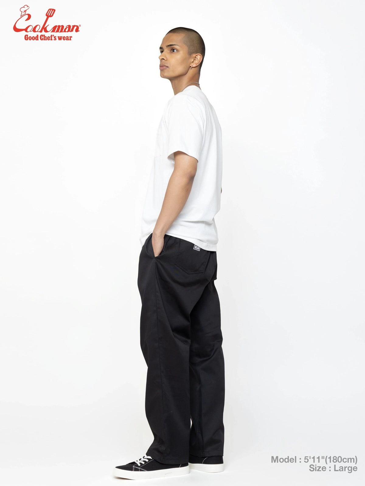 Chef Pants Semiwide Black Belt  - Vision : Black