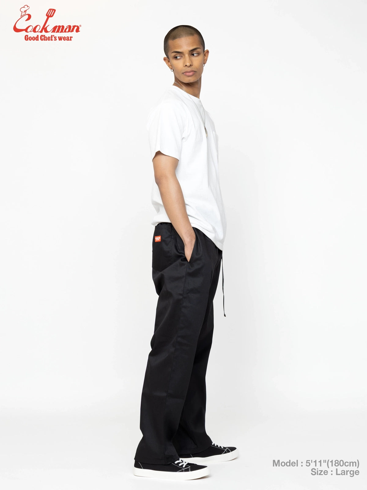 Chef Pants Semiwide Black Belt  - Vision : Black